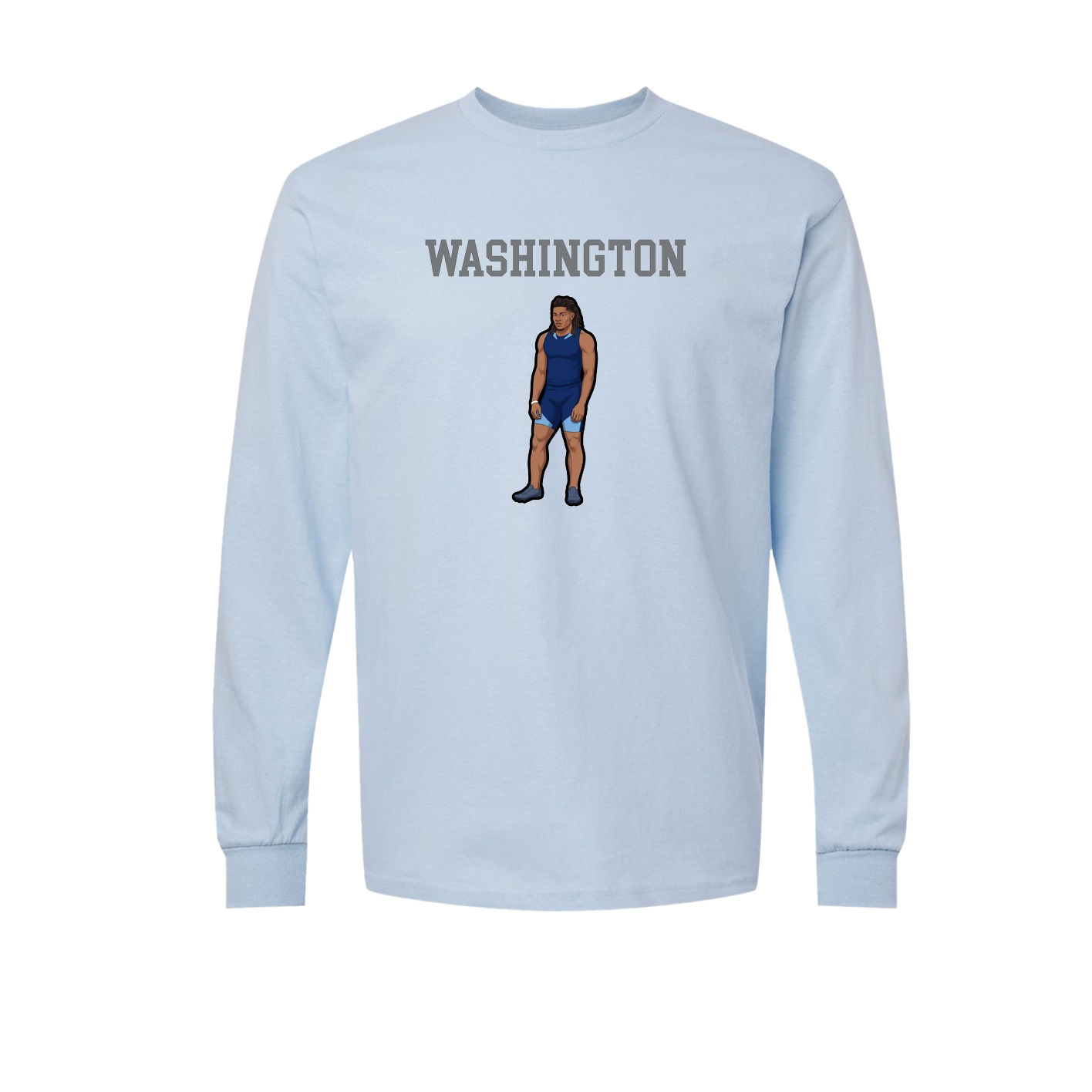 Long Sleeve Tee — Shirsey in Light Blue