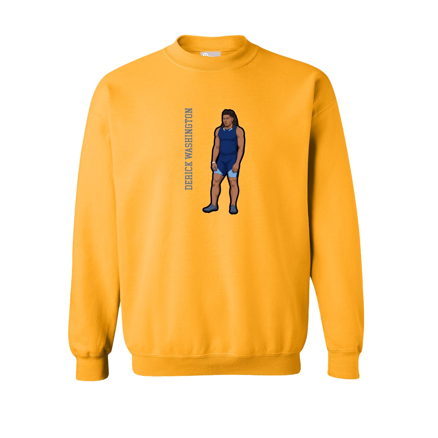 Fleece Crew — Name Vertical in Gold