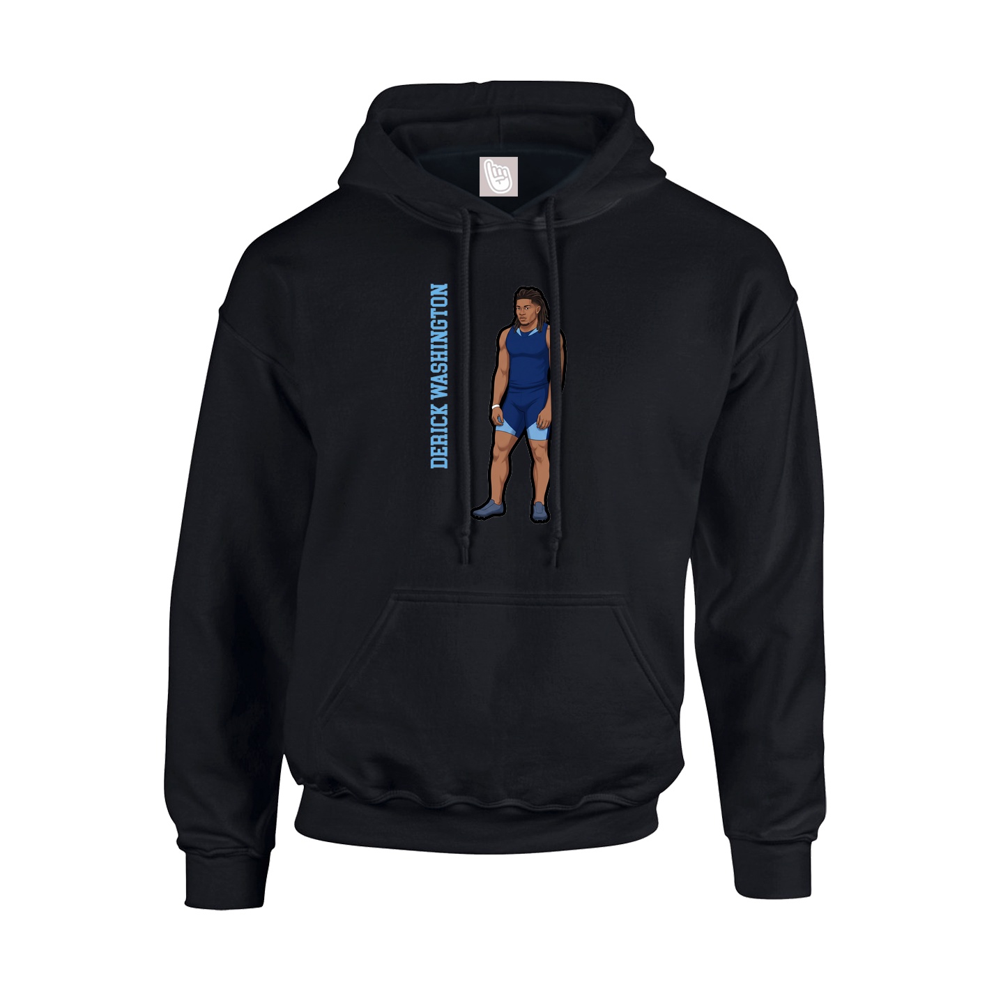 Youth Hoodie — Name Vertical in Black