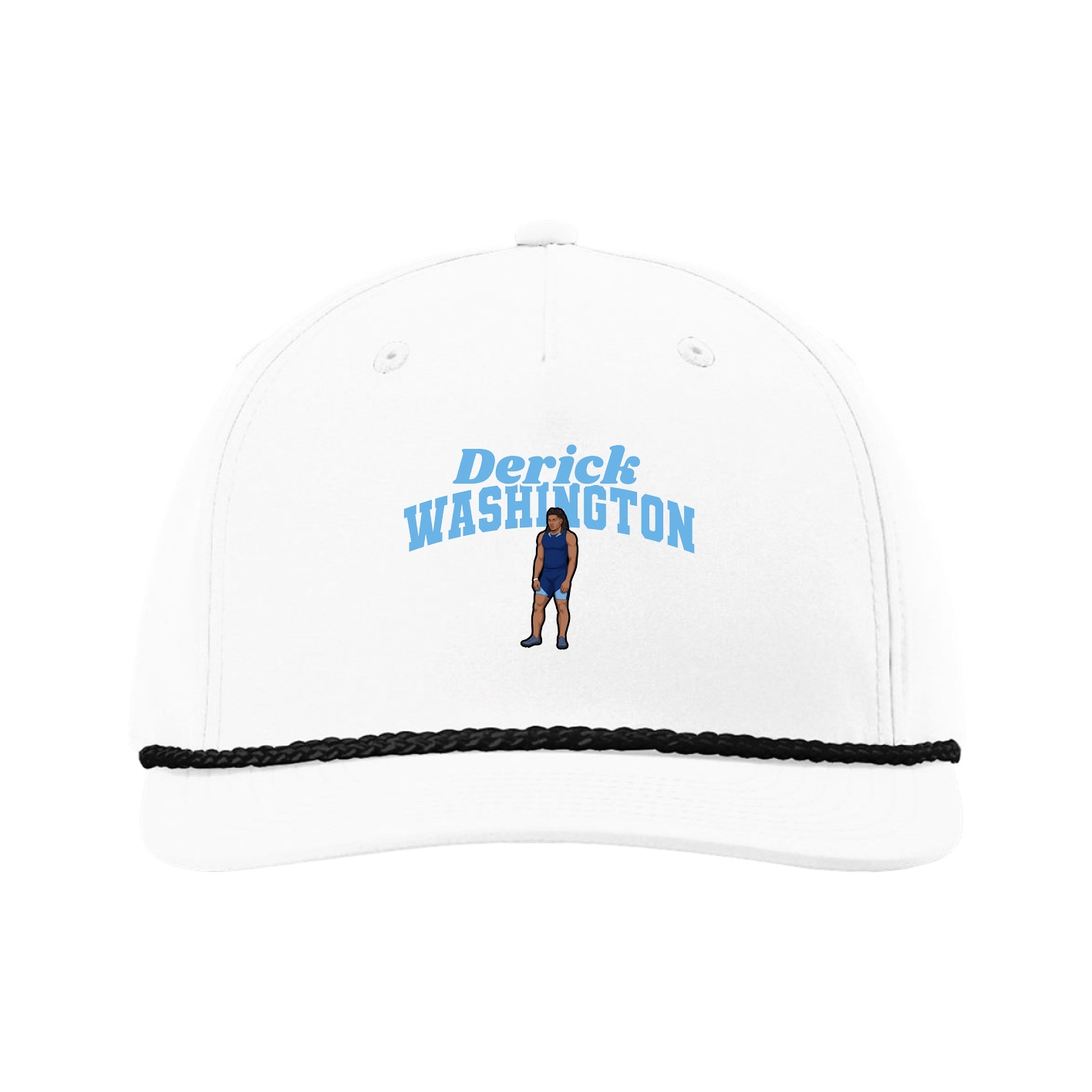 Five-Panel Classic Rope Cap — Signature Arch in White