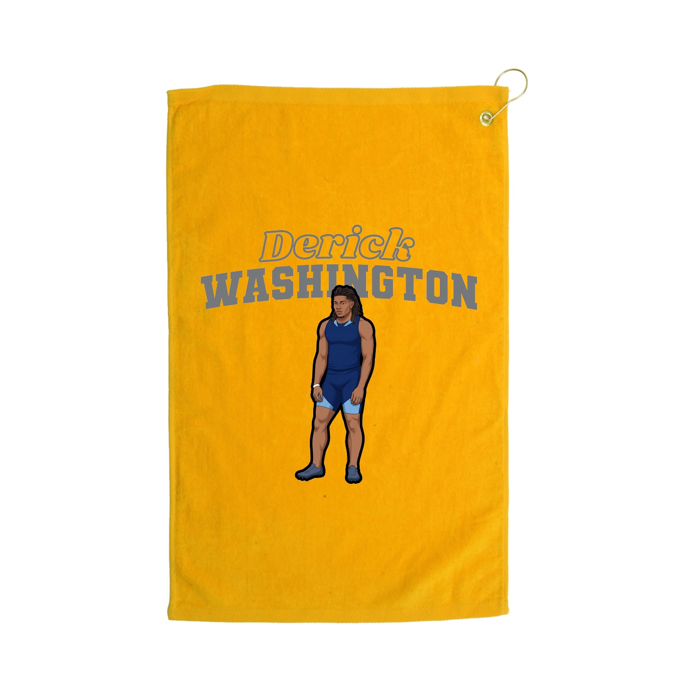 Golf Towel — Name Arch in Gold