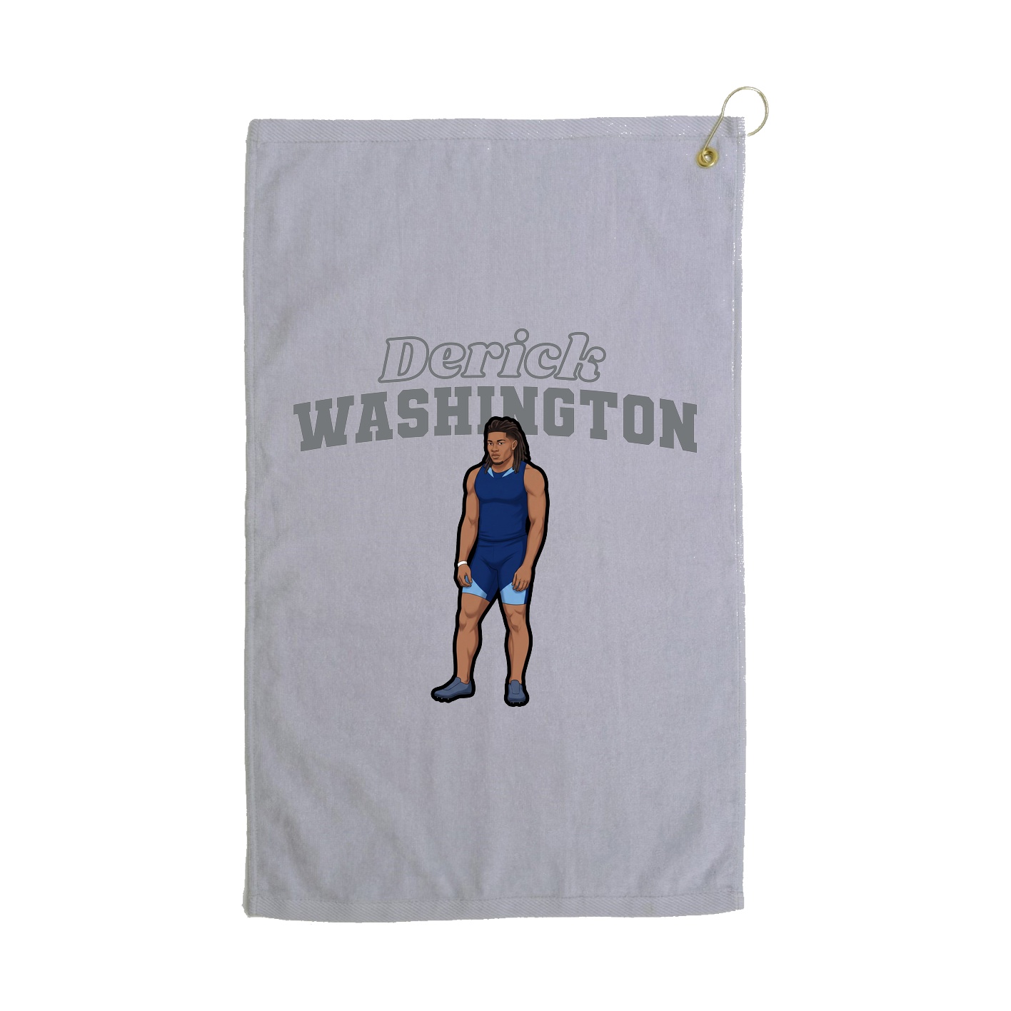 Golf Towel — Name Arch in Grey