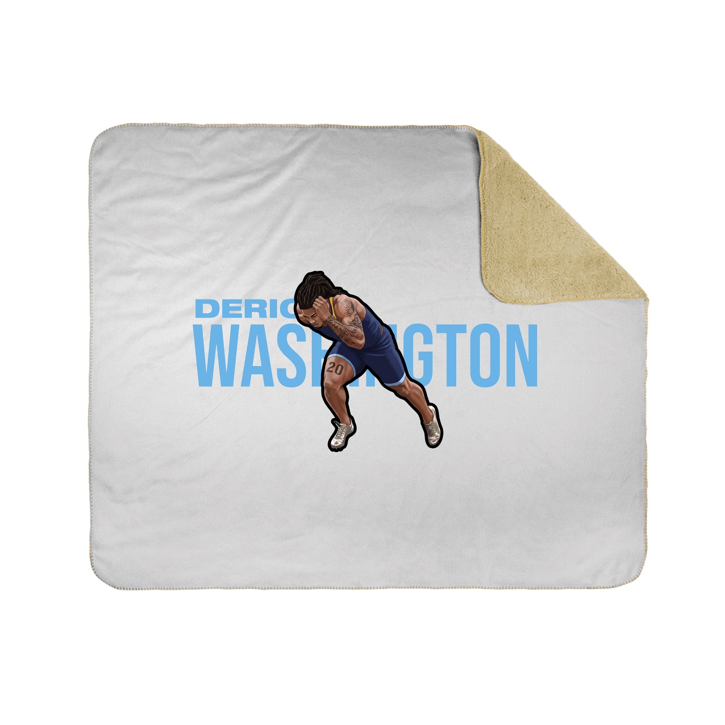 Throw Blanket — Player Name in White