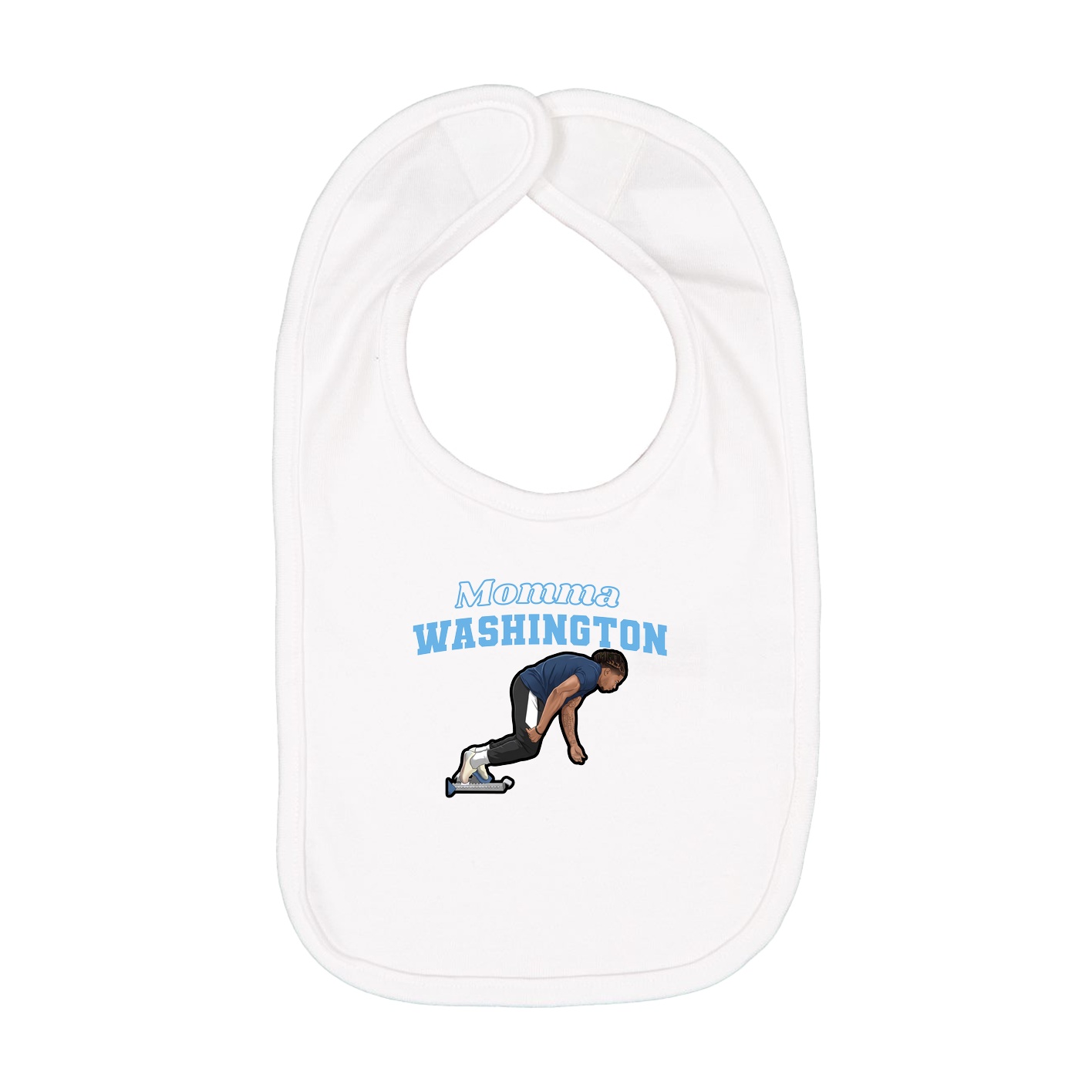 Infant Bib — Mothers Day Block in White