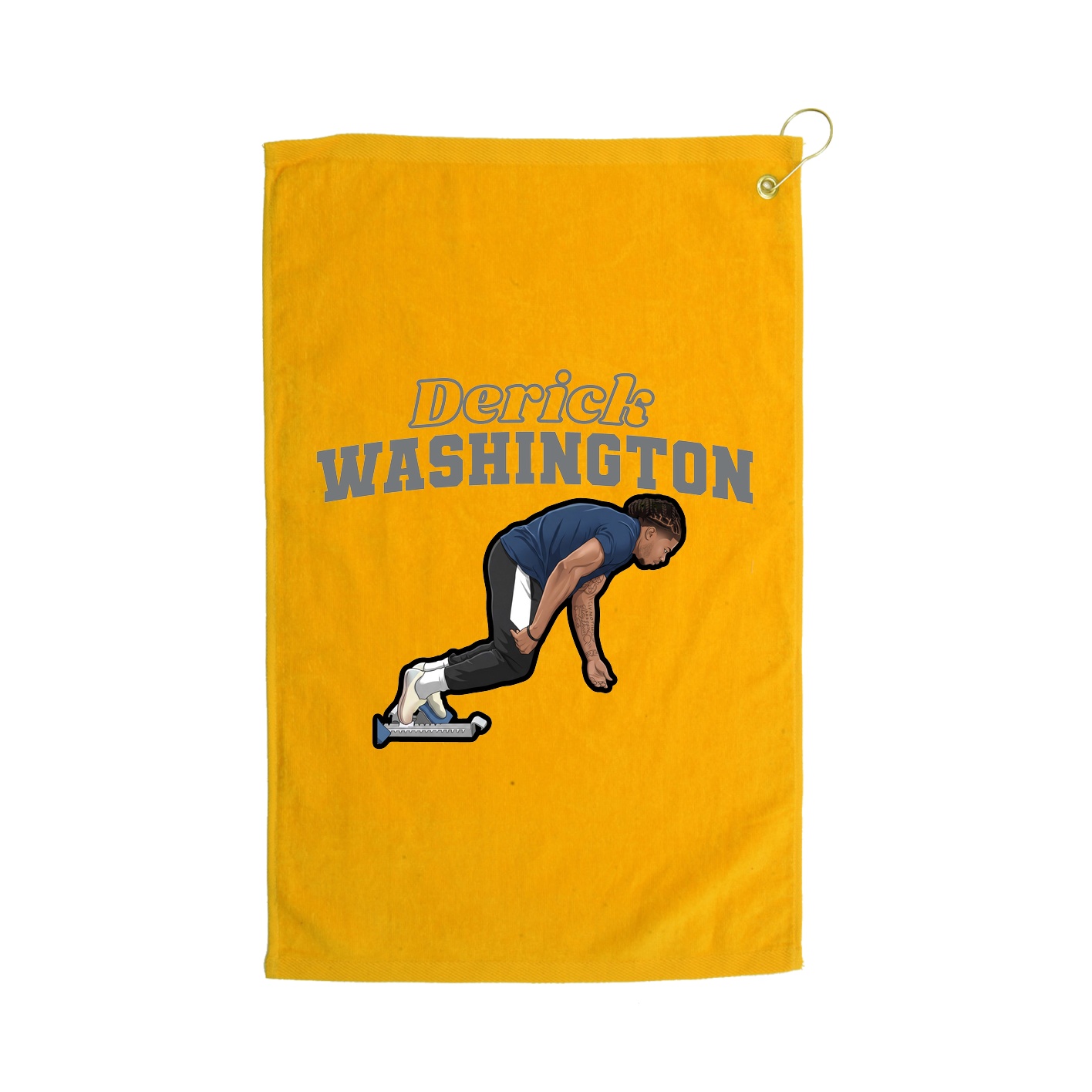 Golf Towel — Name Arch in Gold