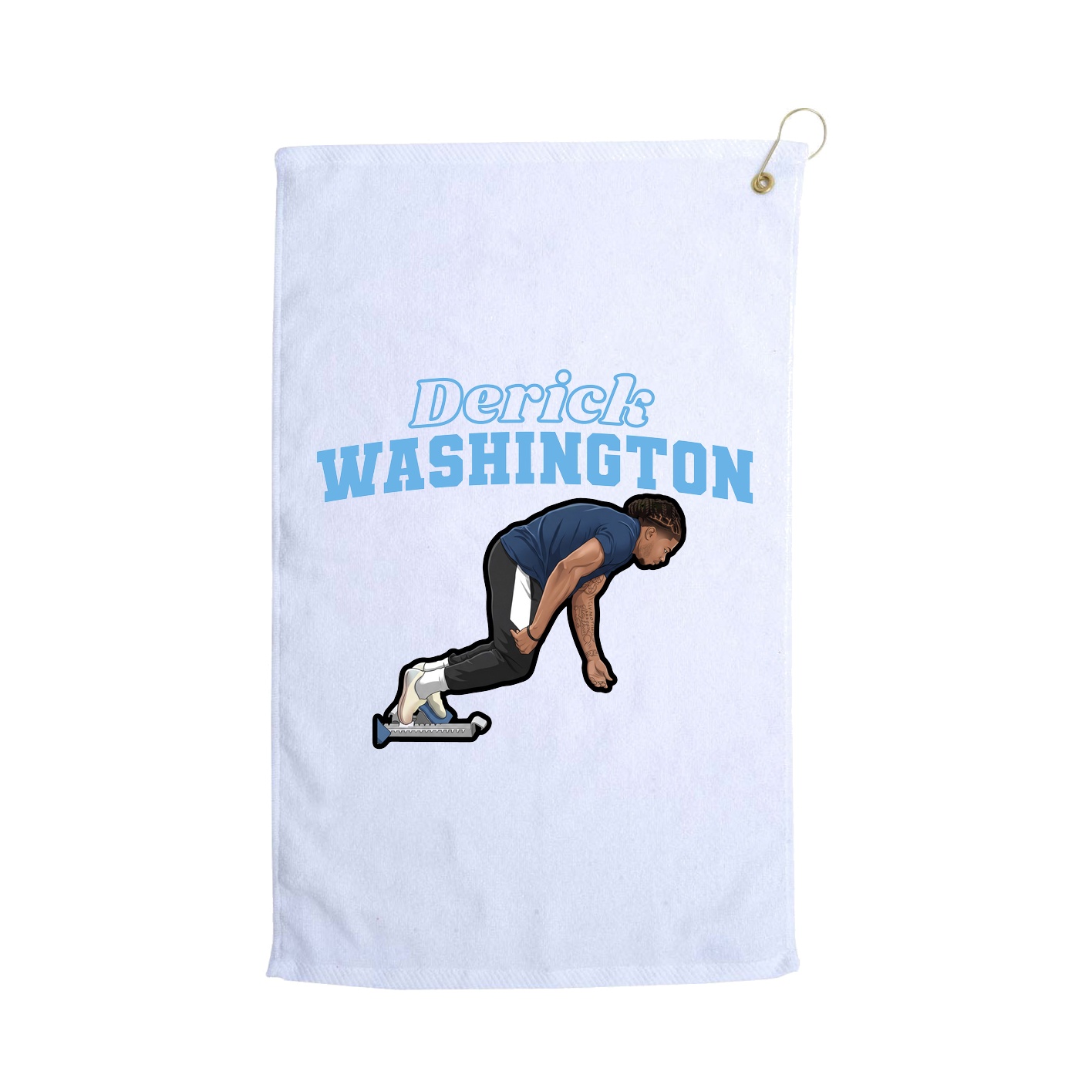 Golf Towel — Name Arch in White