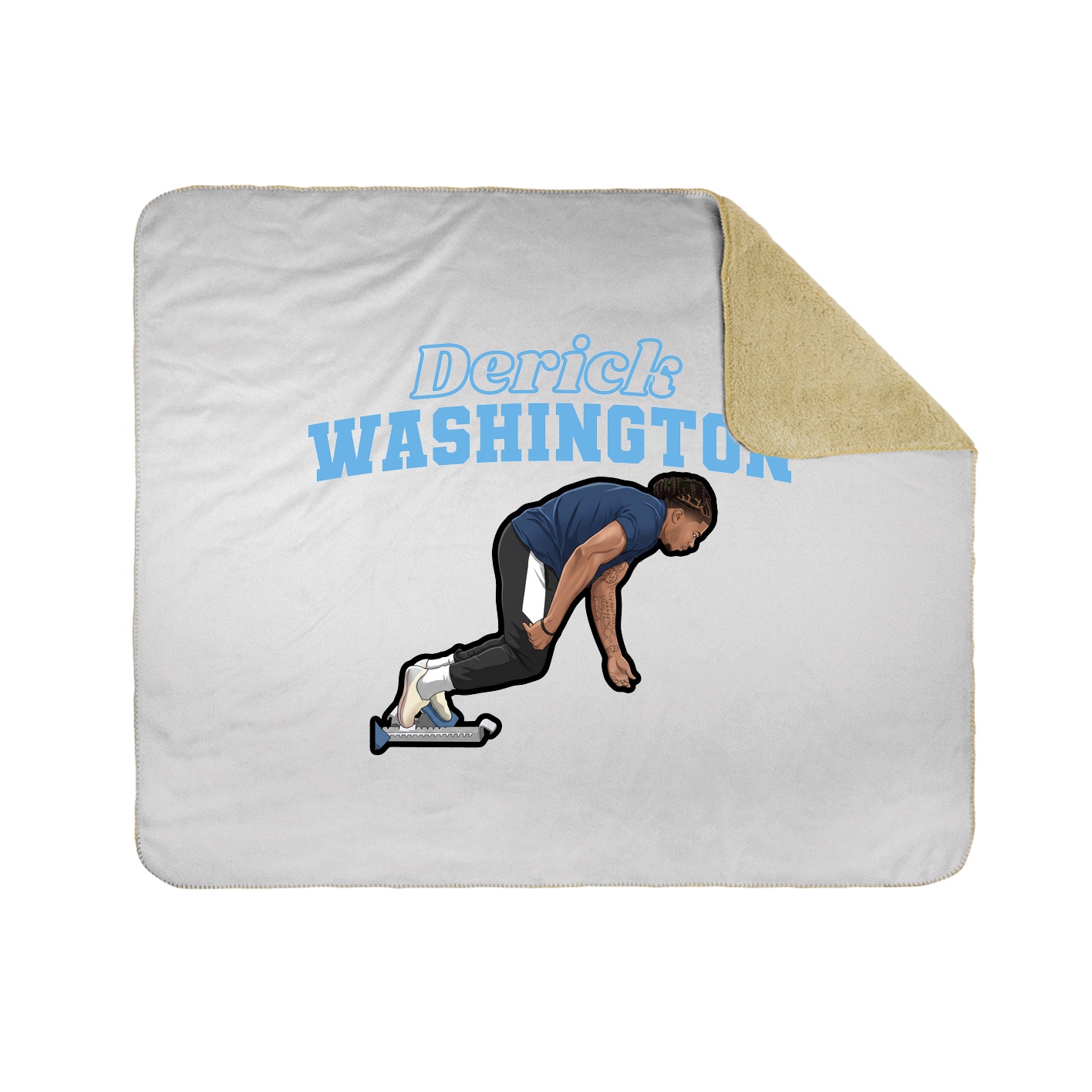 Throw Blanket — Name Arch in White