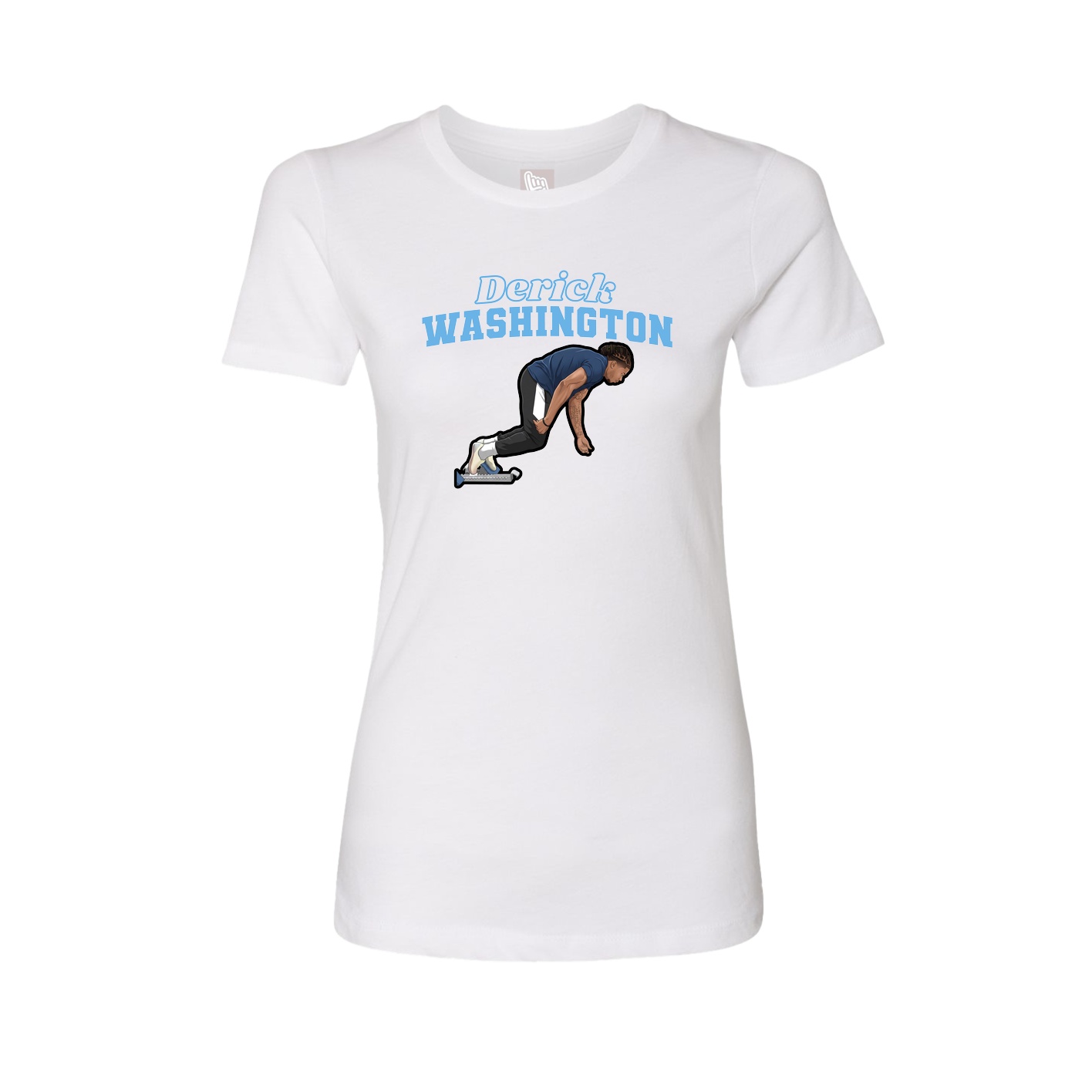 Womens Tee — Name Arch in White