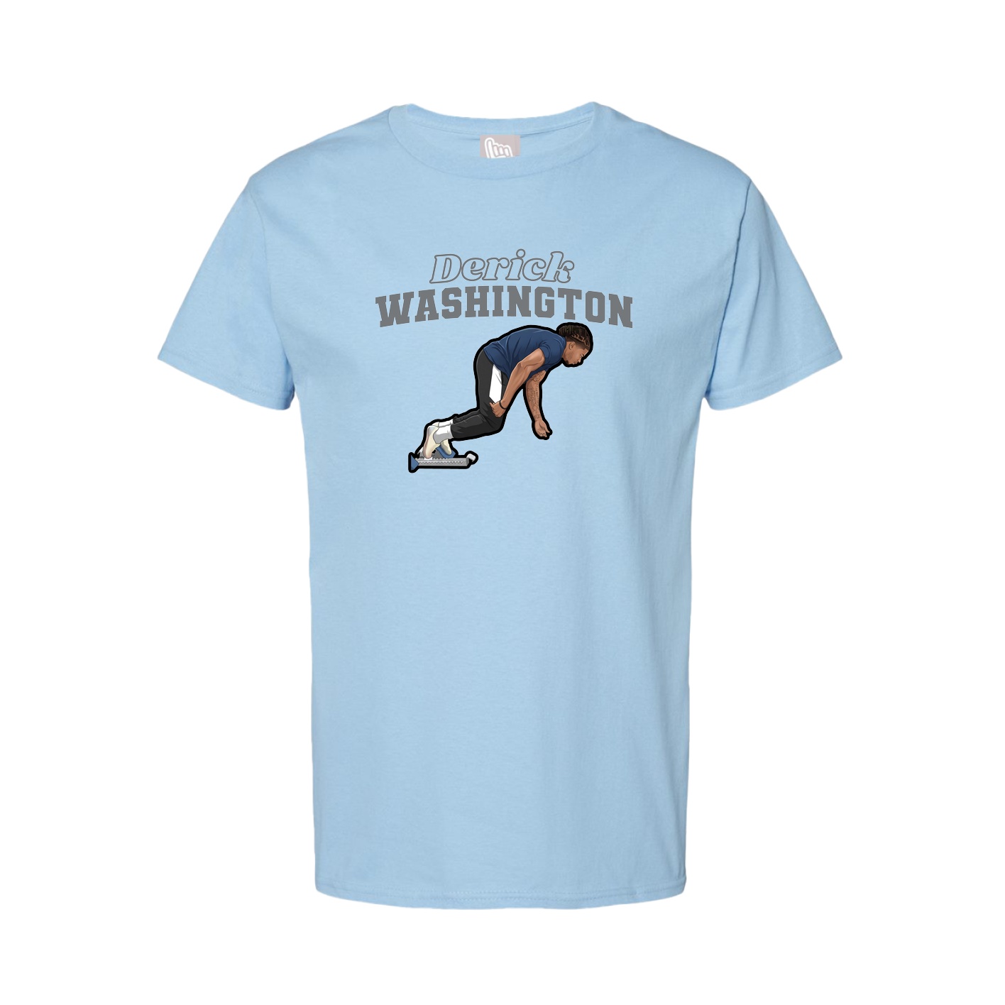 Youth Tee — Name Arch in Light Blue