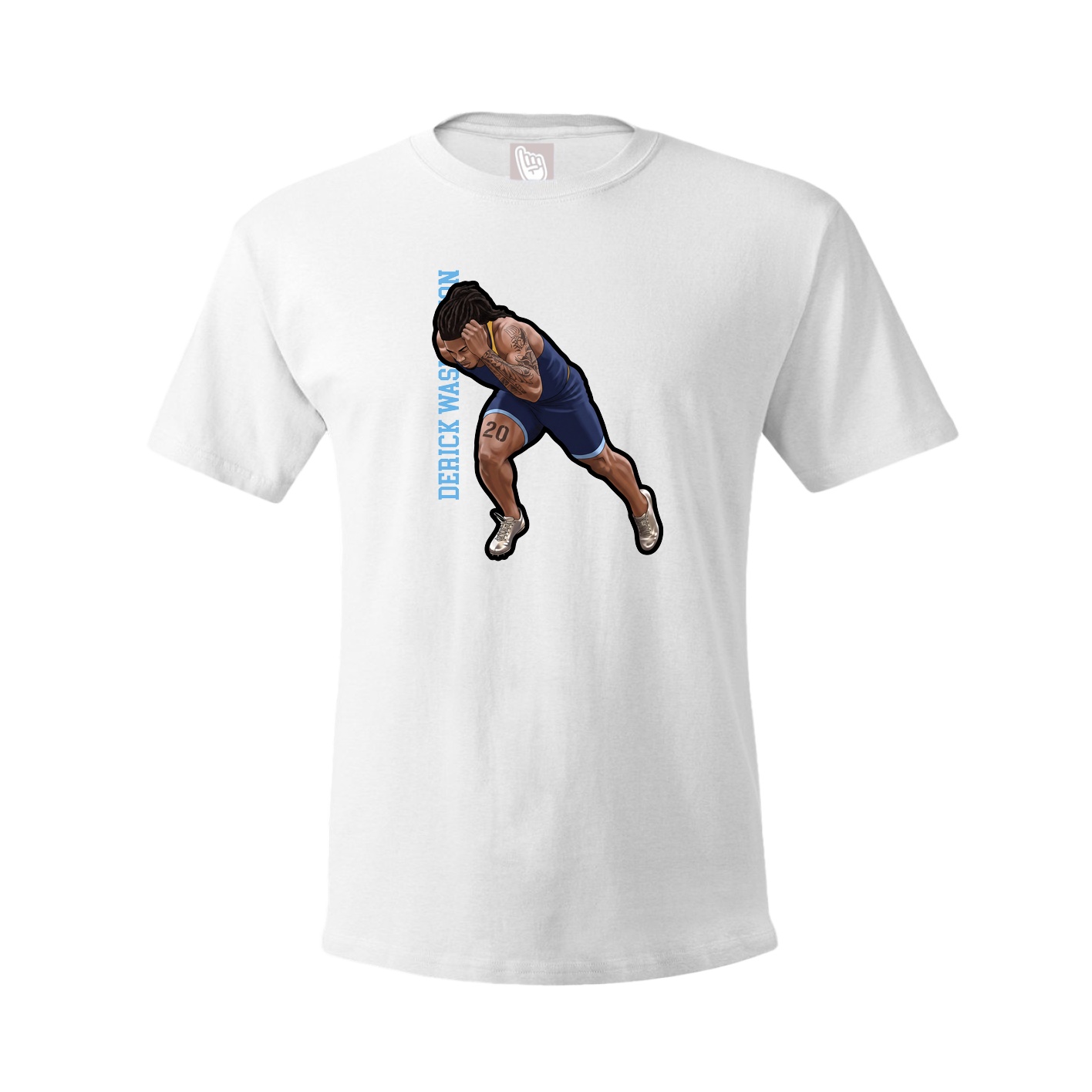 Tee — Name Vertical in White