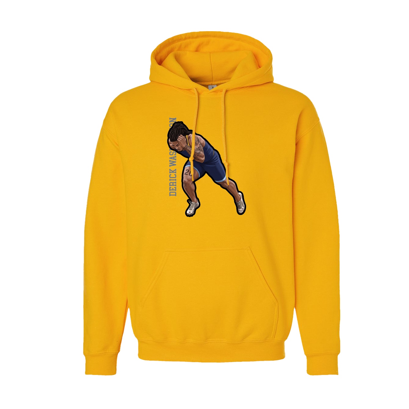 Youth Hoodie — Name Vertical in Gold