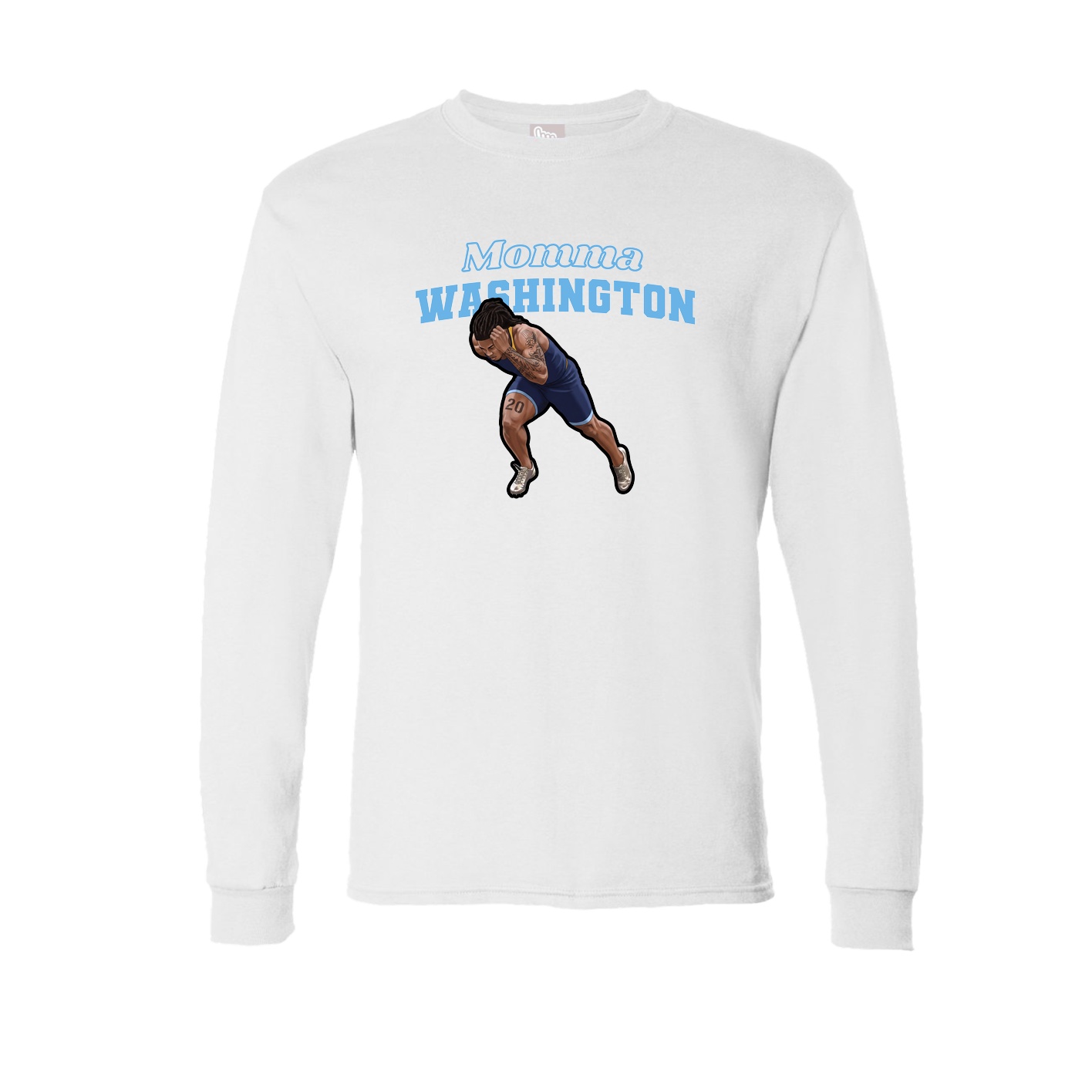 Long Sleeve Tee — Mothers Day Block in White