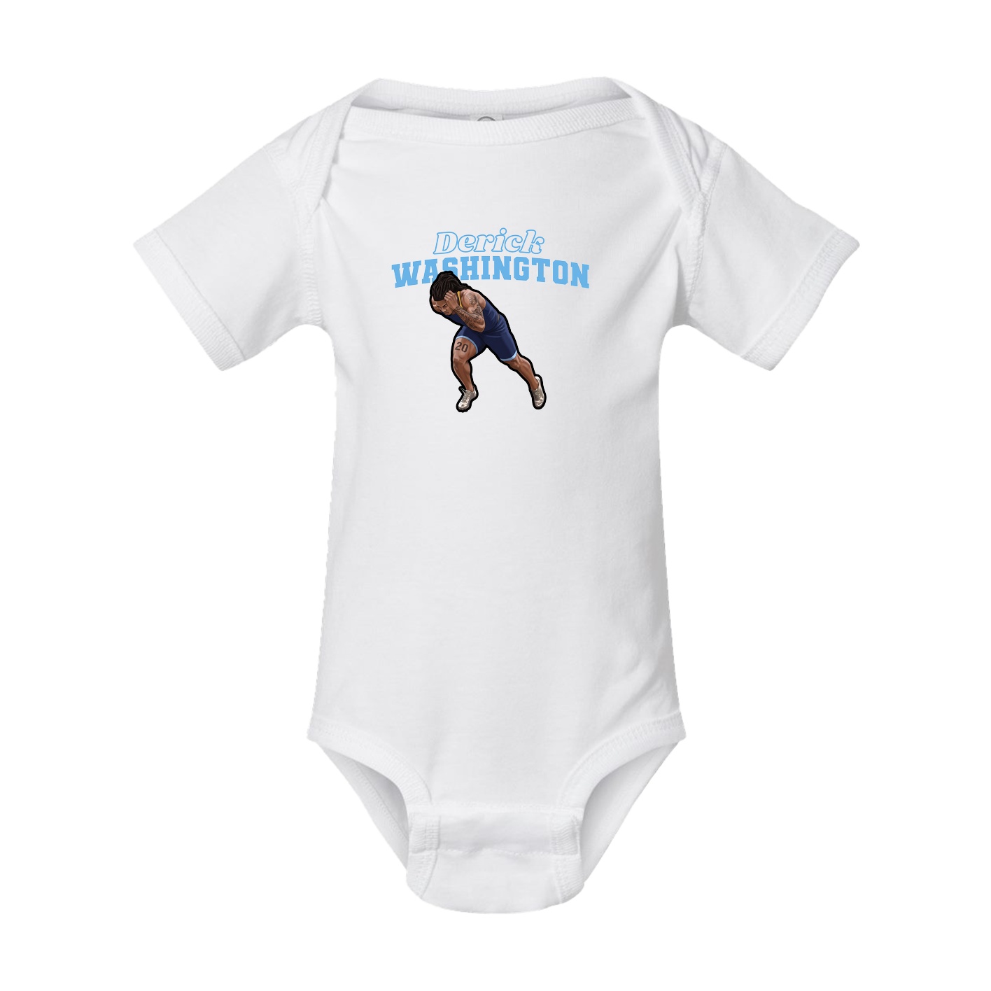 Baby Onesie — Name Arch in White