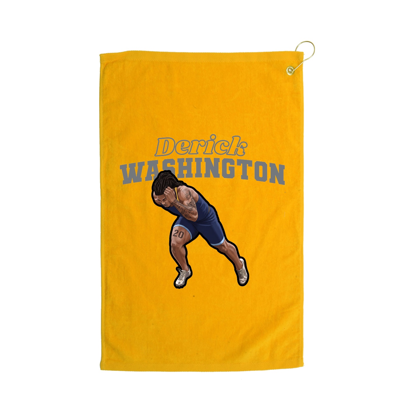 Golf Towel — Name Arch in Gold