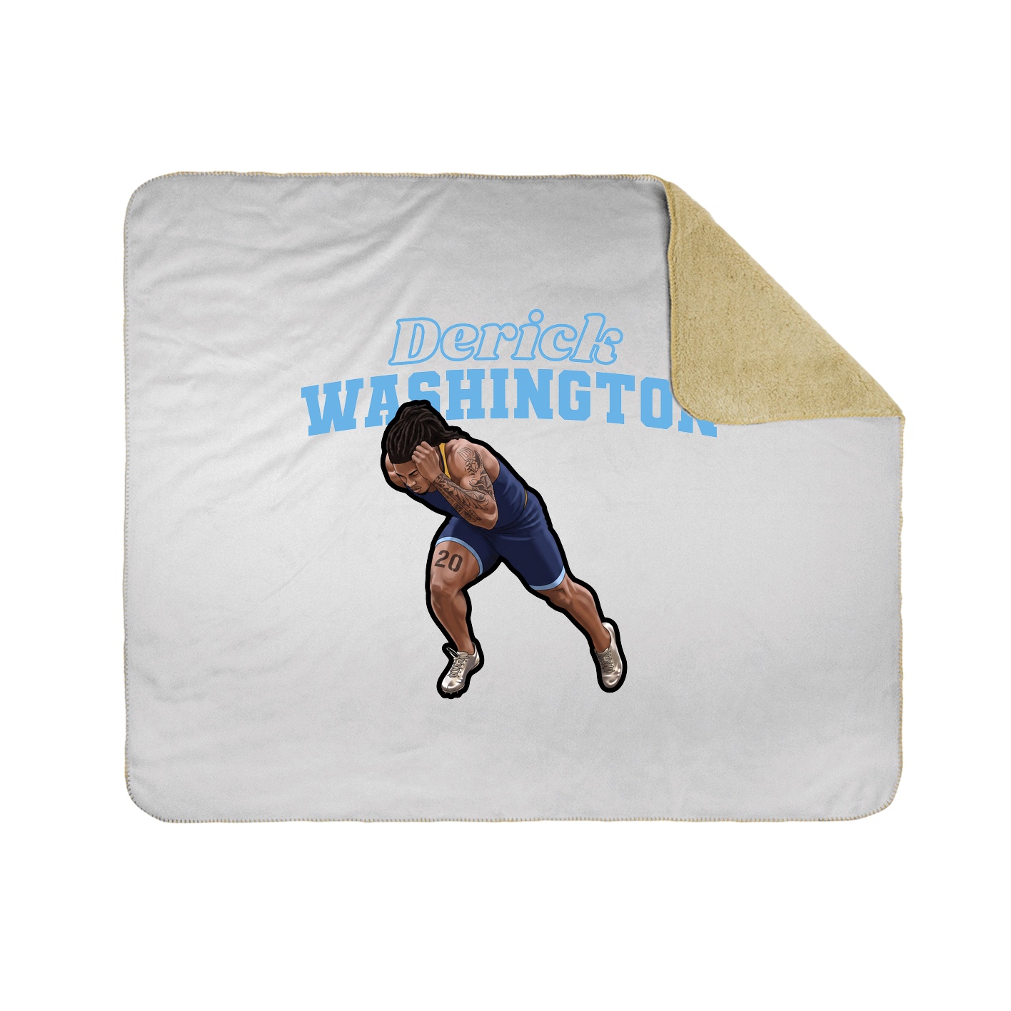 Throw Blanket — Name Arch in White