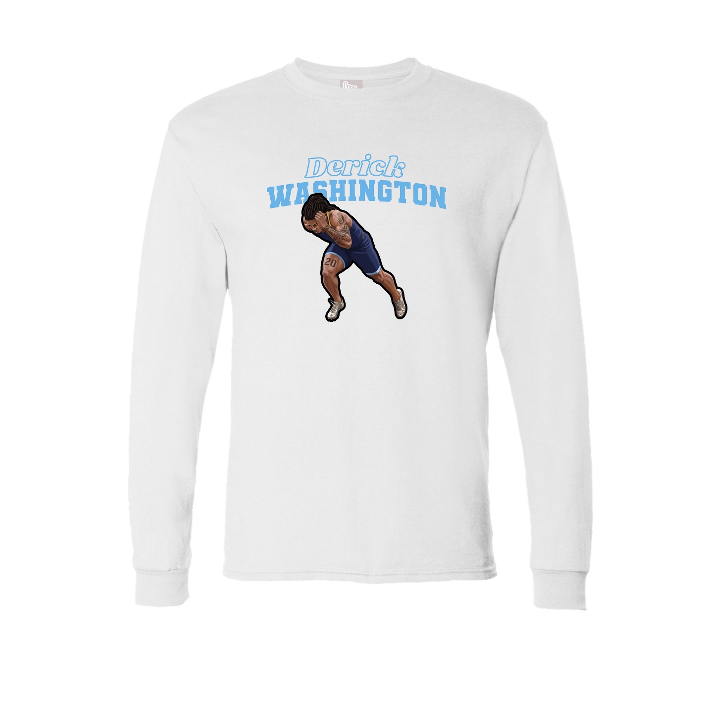 Long Sleeve Tee — Name Arch in White
