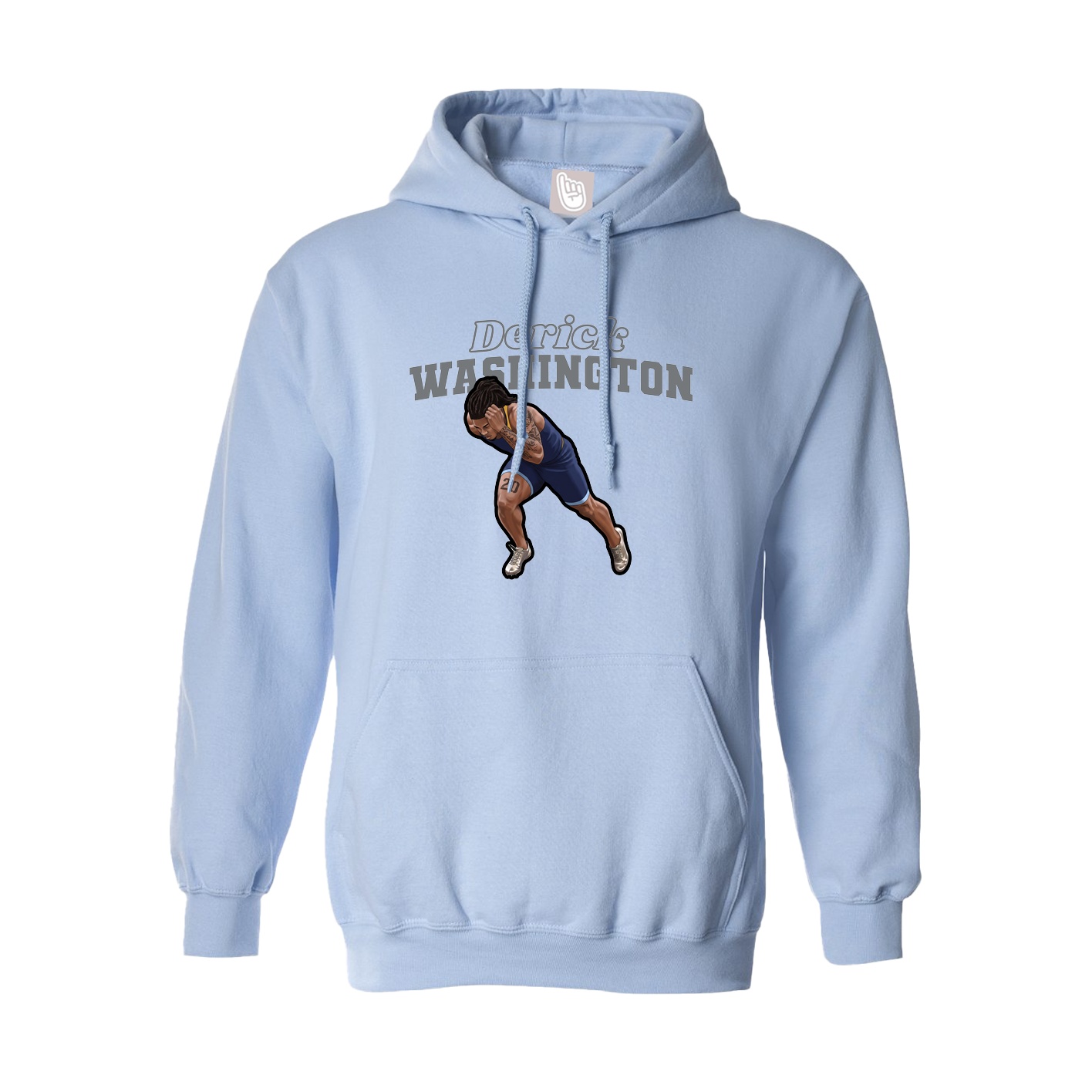 Hoodie — Name Arch in Light Blue