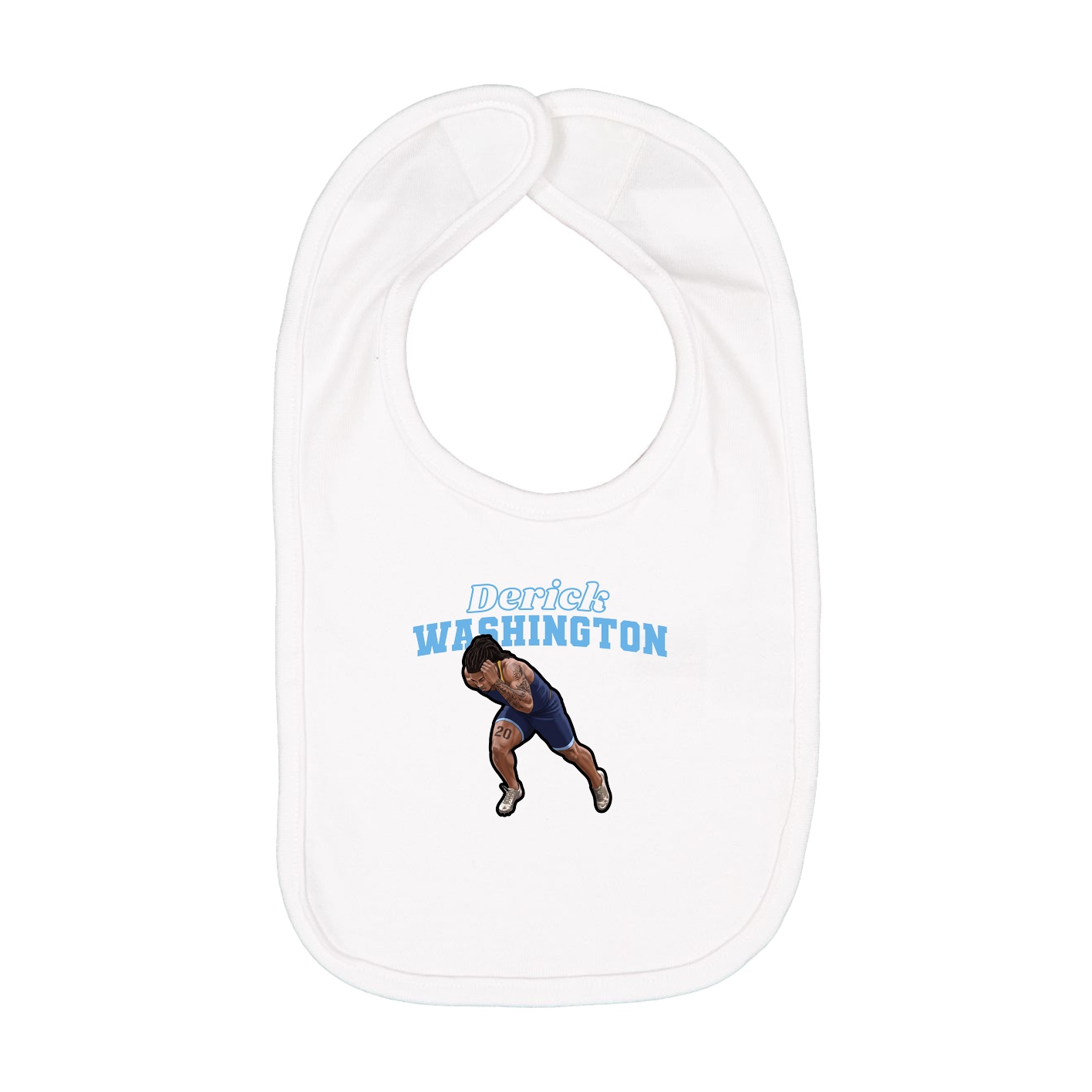 Infant Bib — Name Arch in White