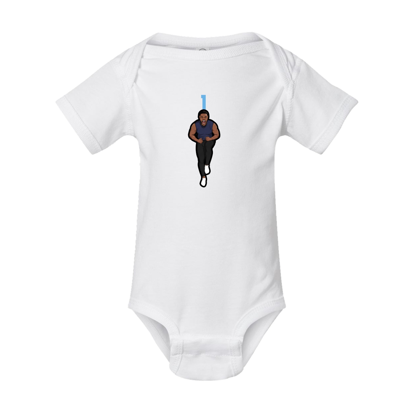 Baby Onesie — Number Top in White