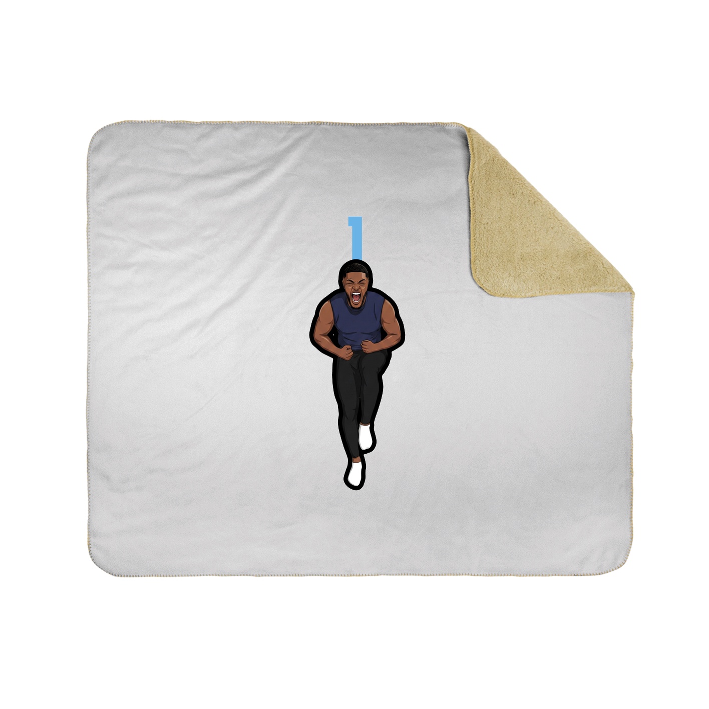 Throw Blanket — Number Top in White