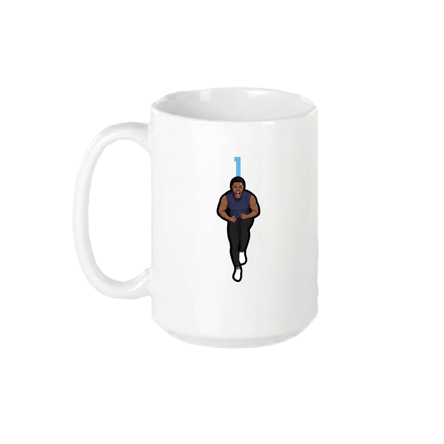 15oz Coffee Mug — Number Top in White