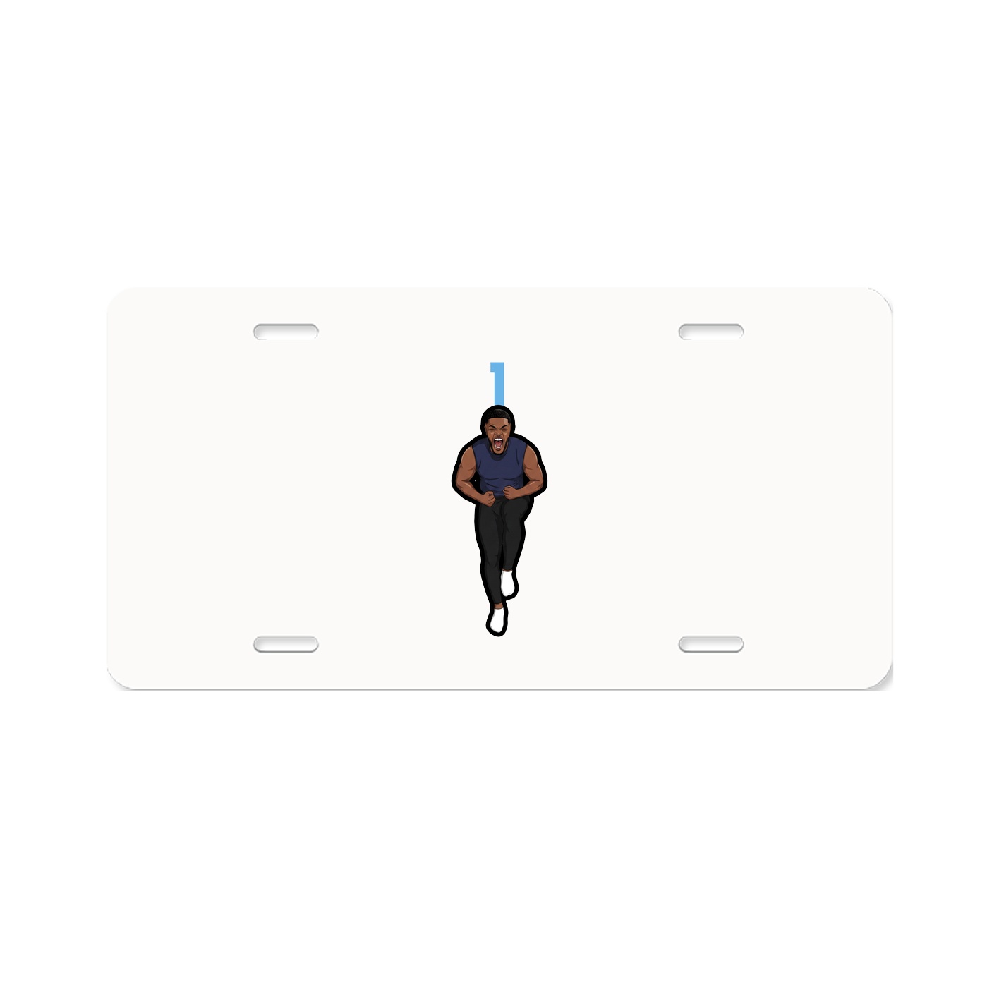 License Plate — Number Top in Classic