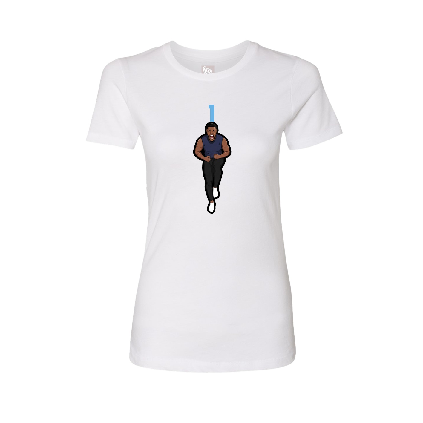 Womens Tee — Number Top in White