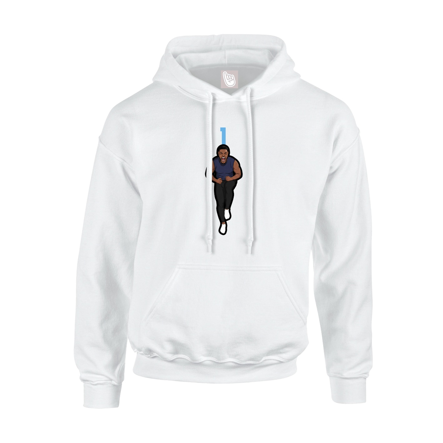 Hoodie — Number Top in White