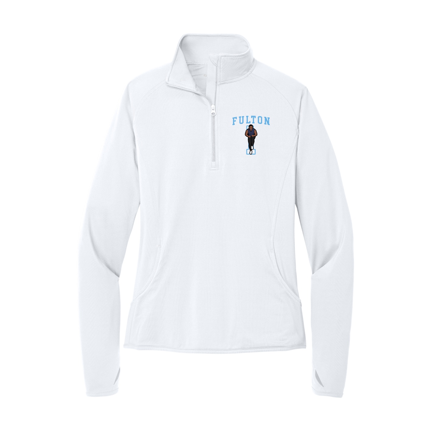 Women's Q-Zip Pullover — Shirsey in White