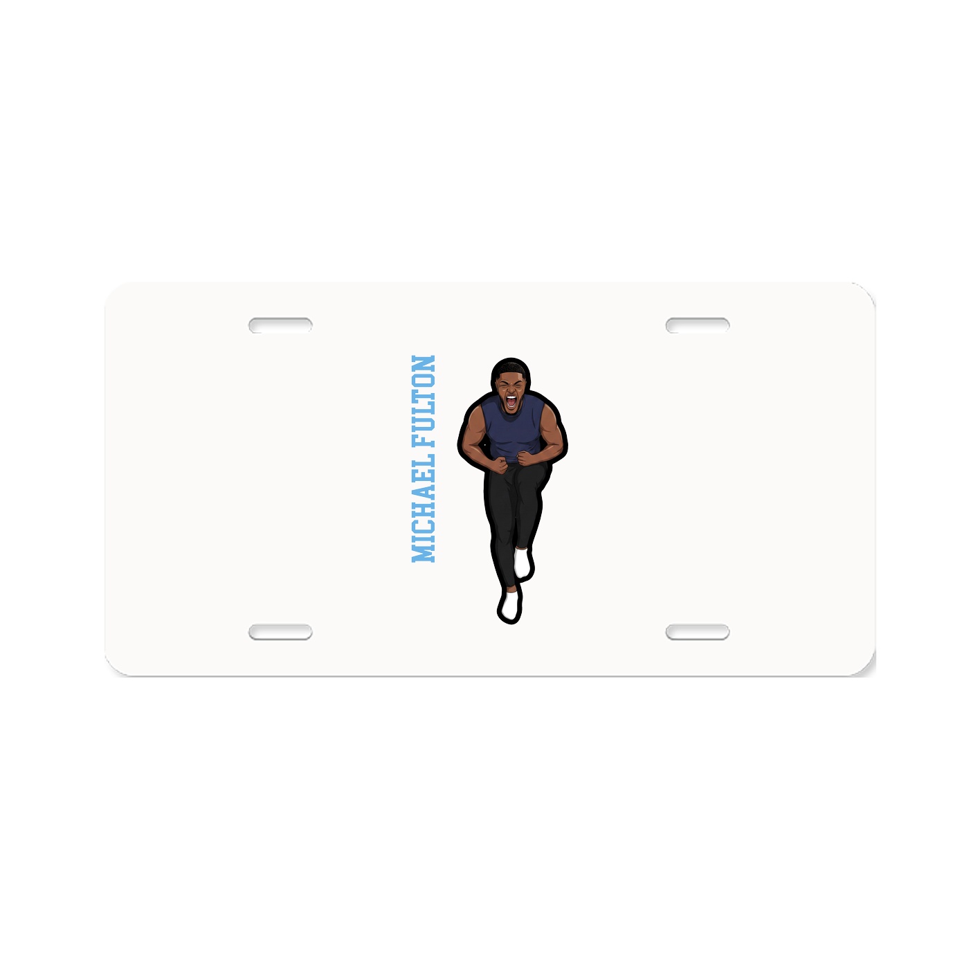 License Plate — Name Vertical in Classic