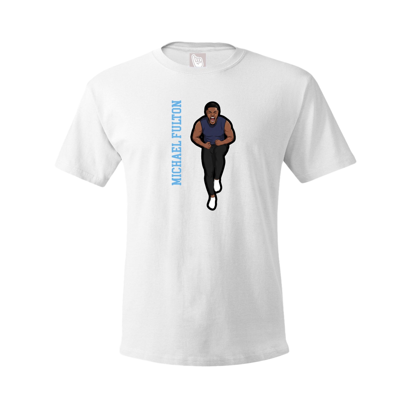Youth Tee — Name Vertical in White