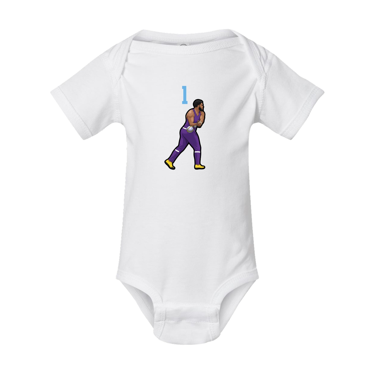 Baby Onesie — Number Top in White
