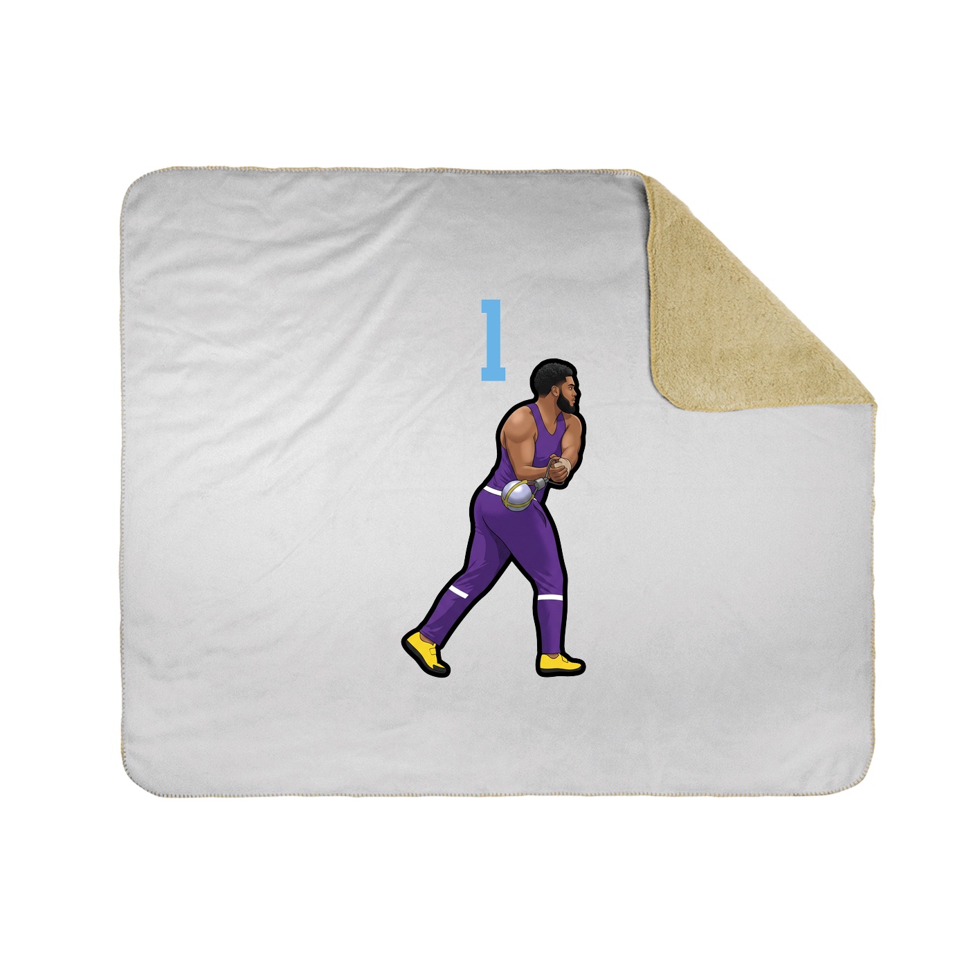 Throw Blanket — Number Top in White