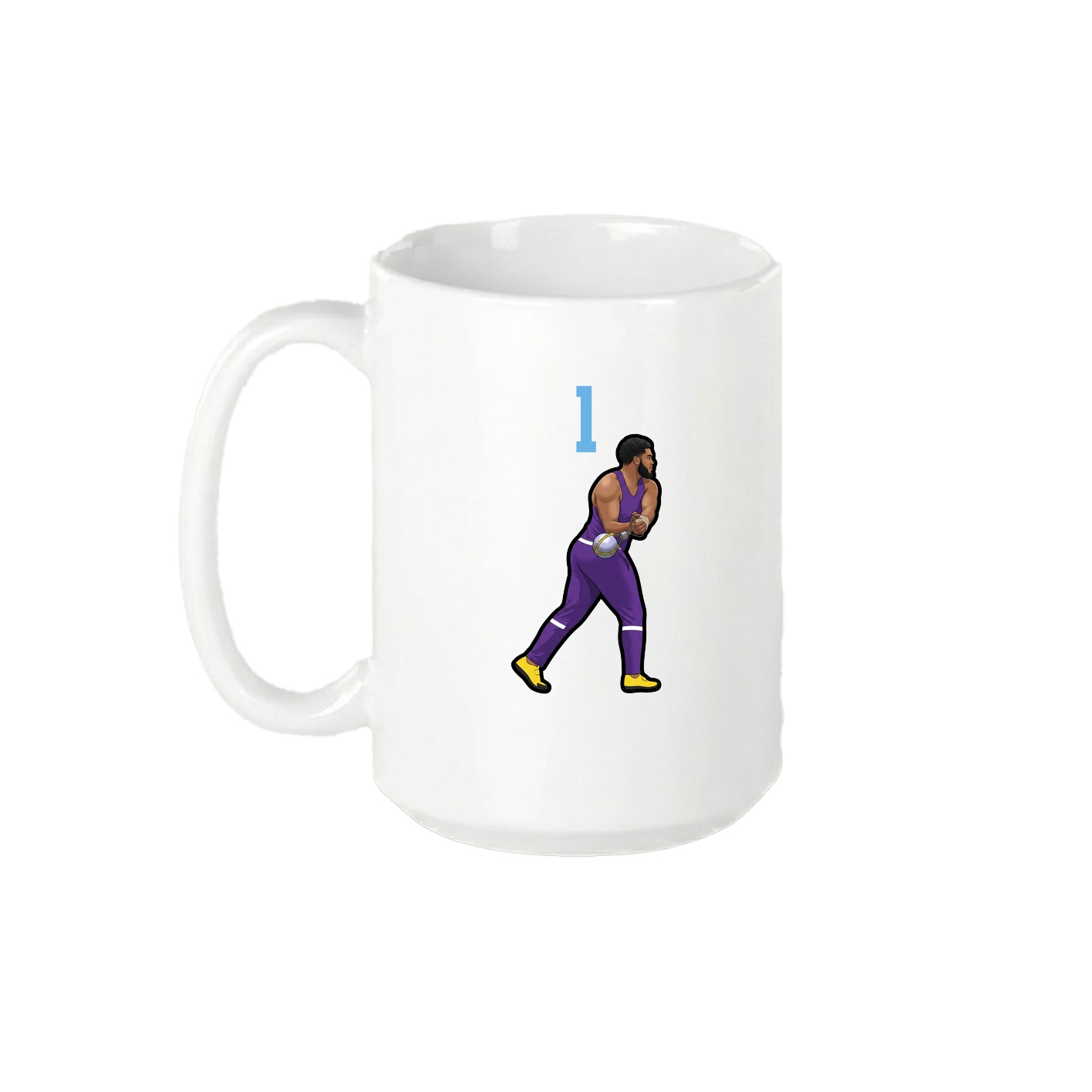 15oz Coffee Mug — Number Top in White