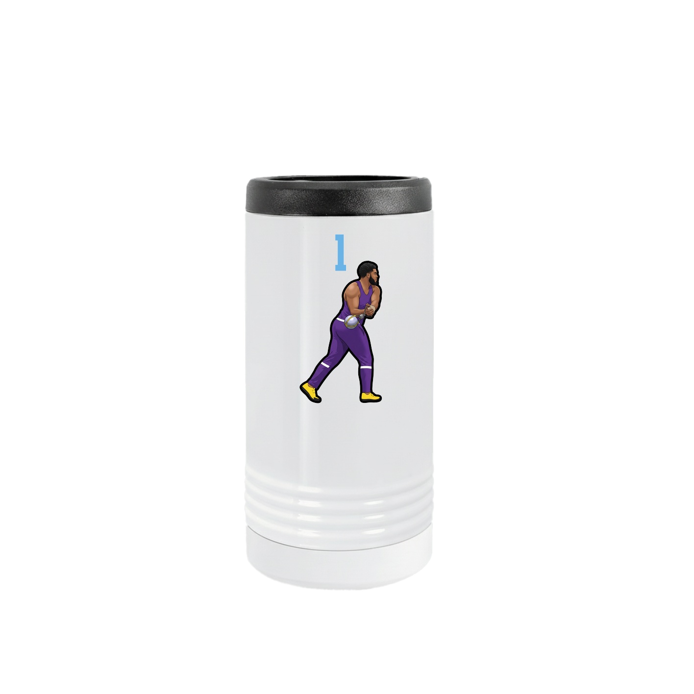 Slim Beverage Holder — Number Top in White