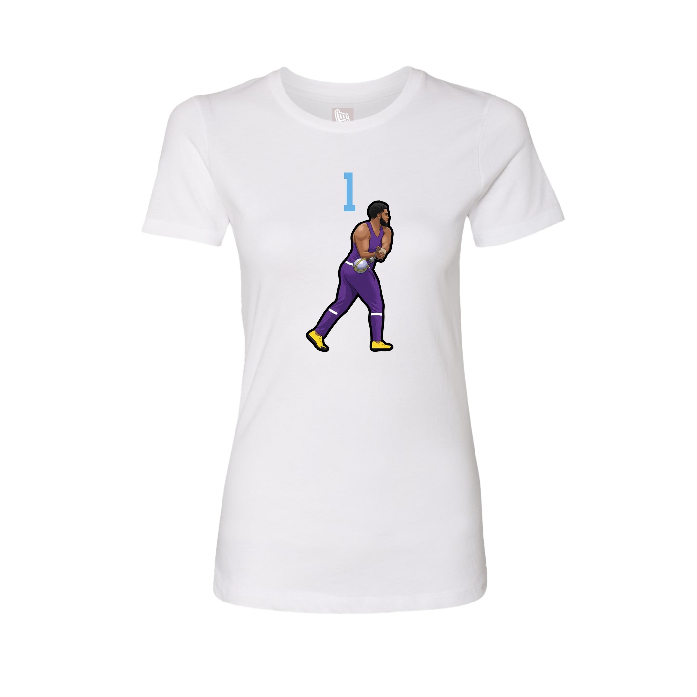 Womens Tee — Number Top in White