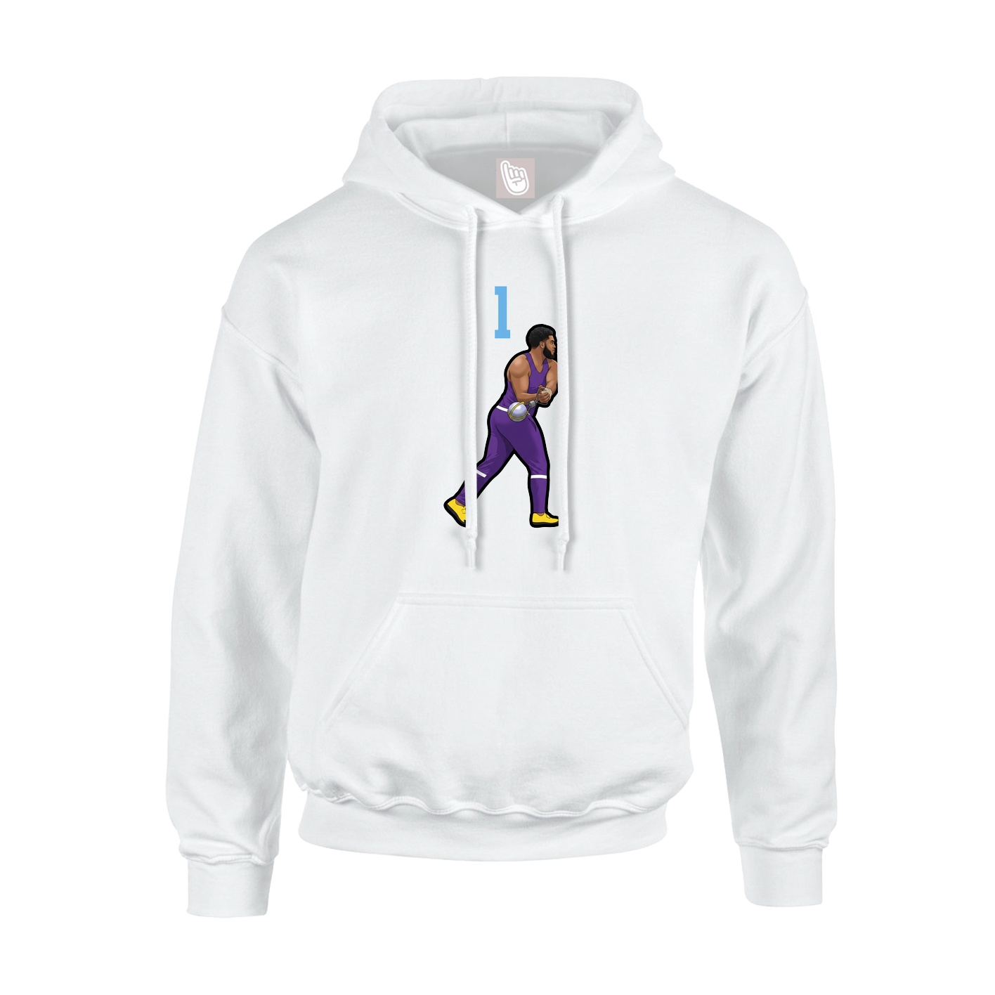 Hoodie — Number Top in White