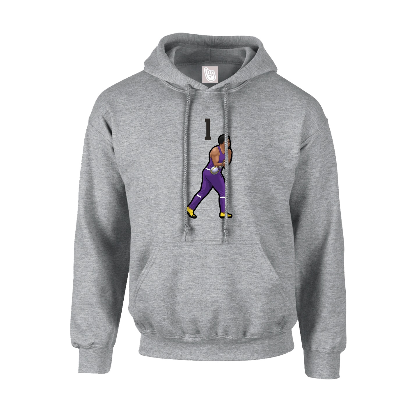 Youth Hoodie — Number Top in Grey