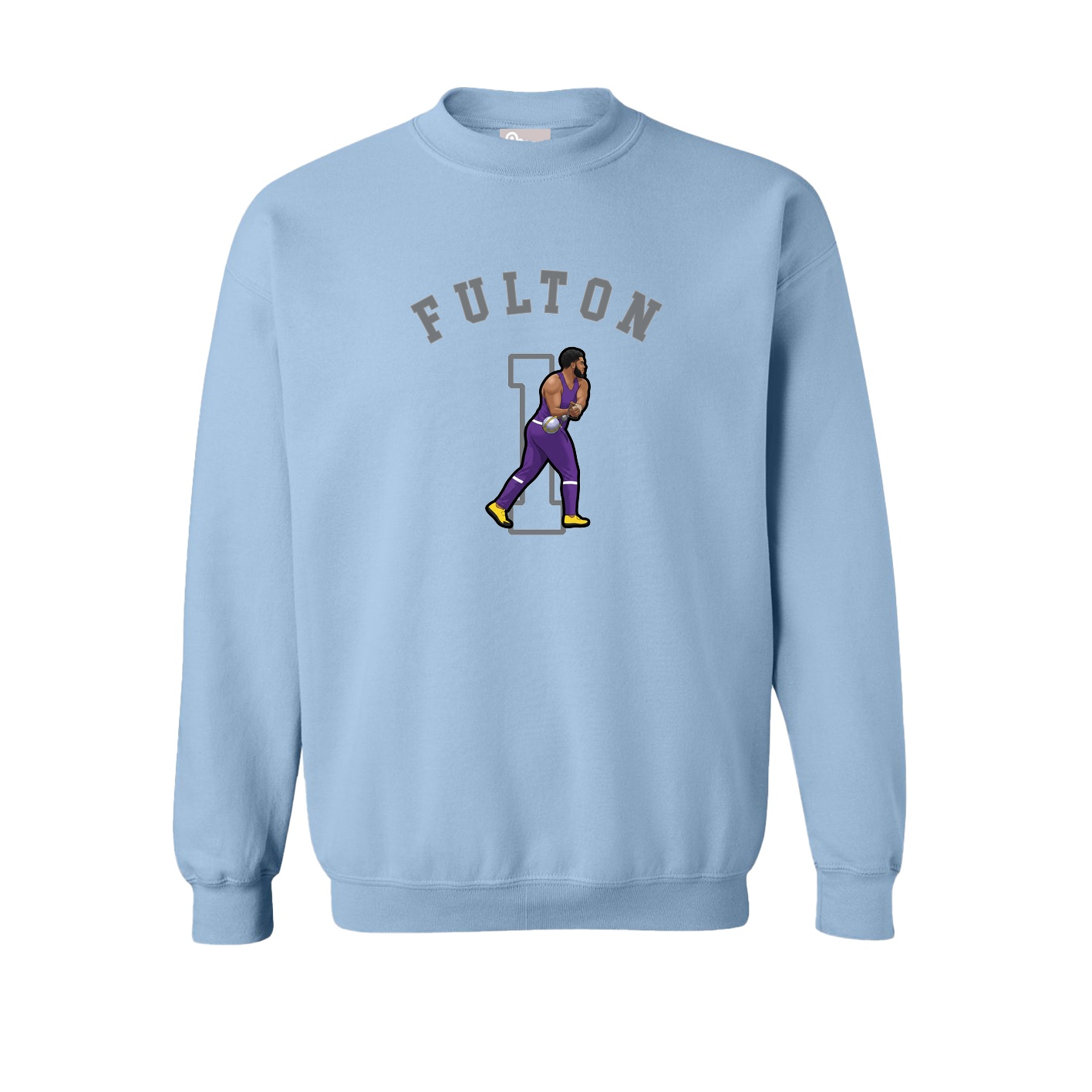 Fleece Crew — Shirsey Arch in Light Blue