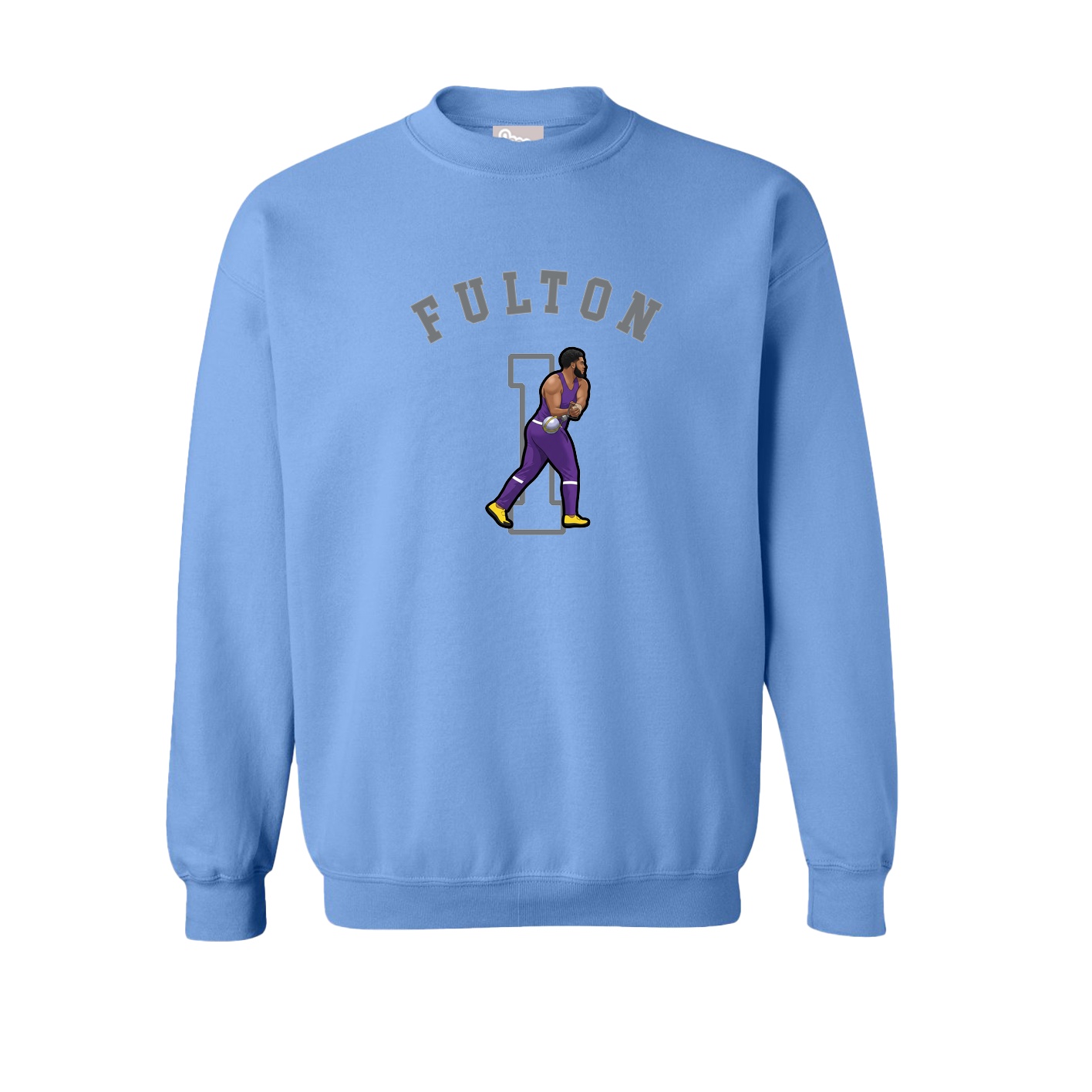 Fleece Crew — Shirsey Arch in Powder Blue