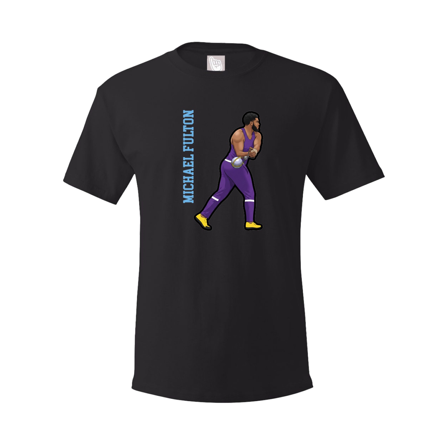 Youth Tee — Name Vertical in Black