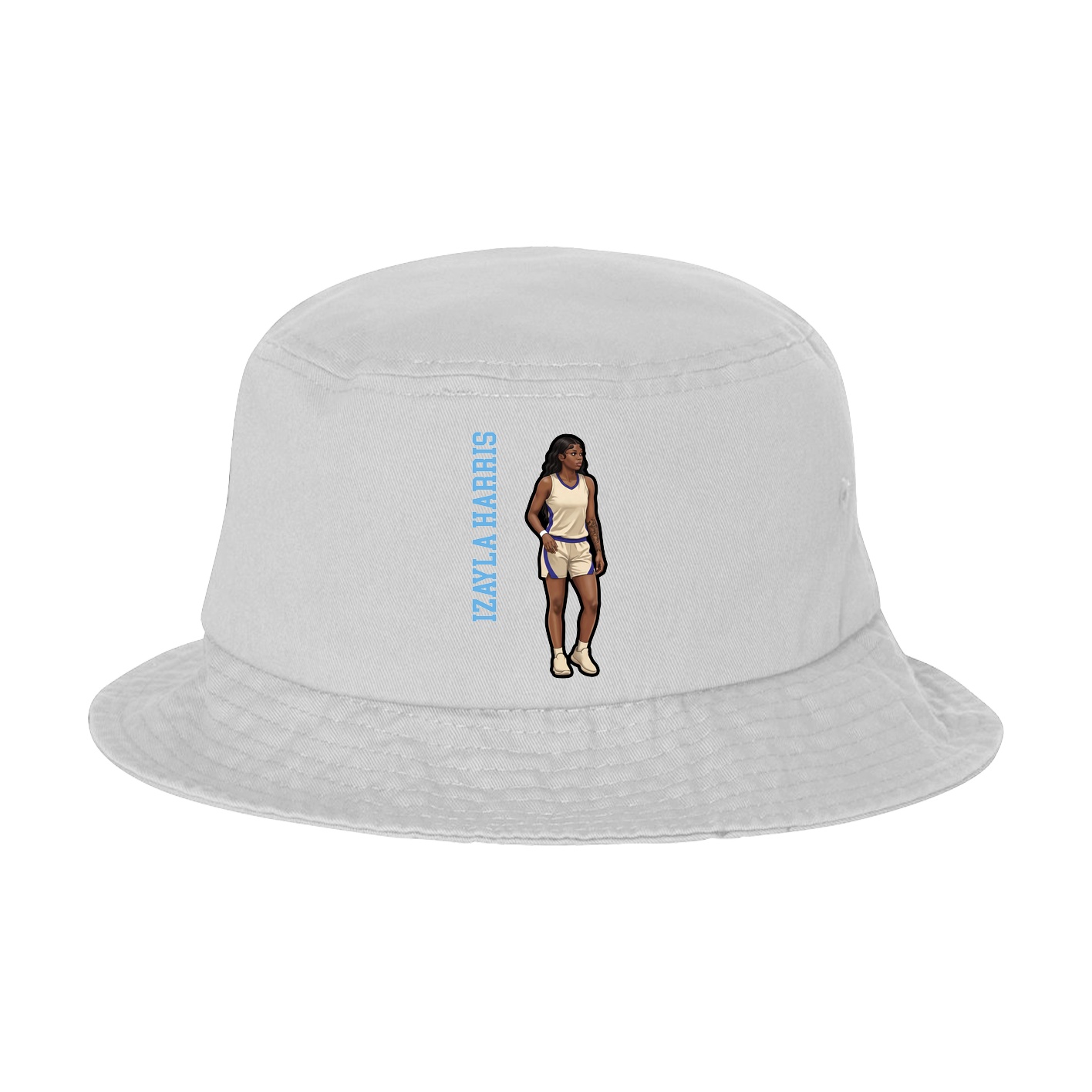 Bucket Cap — Name Vertical in White