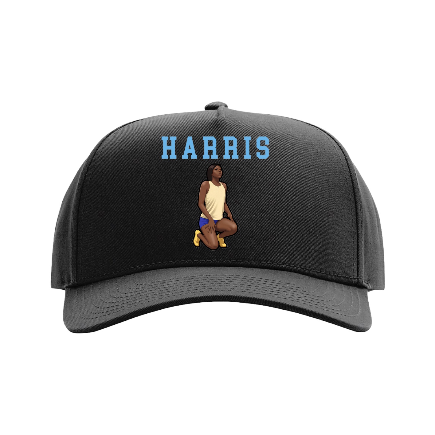 Full Fabric Five-Panel Champ Cap — Shirsey in Black