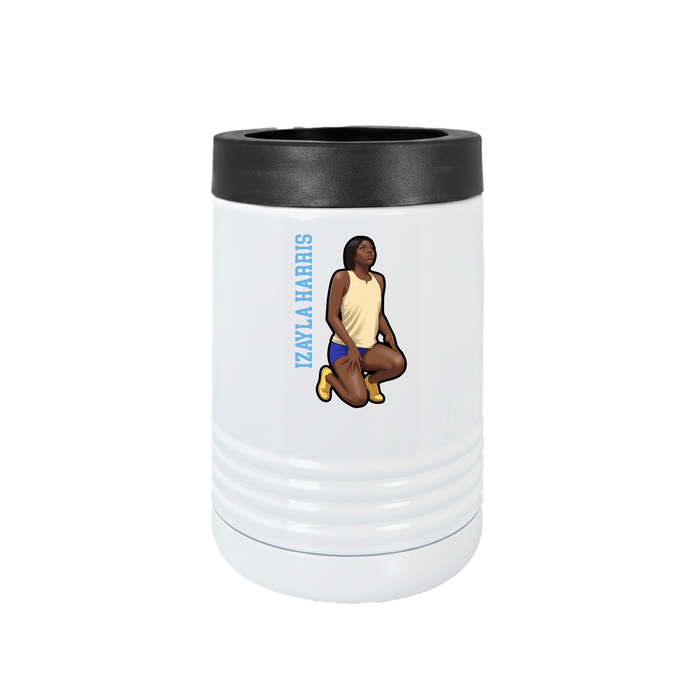 Beverage Holder — Name Vertical in White