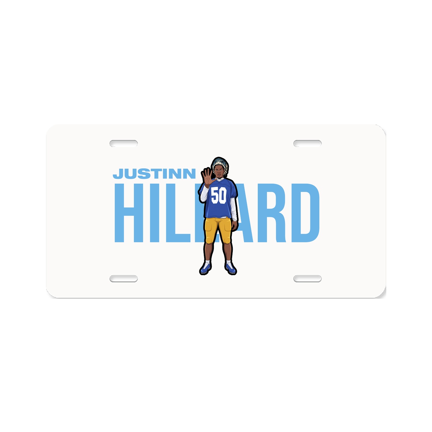 License Plate — Player Name in Classic