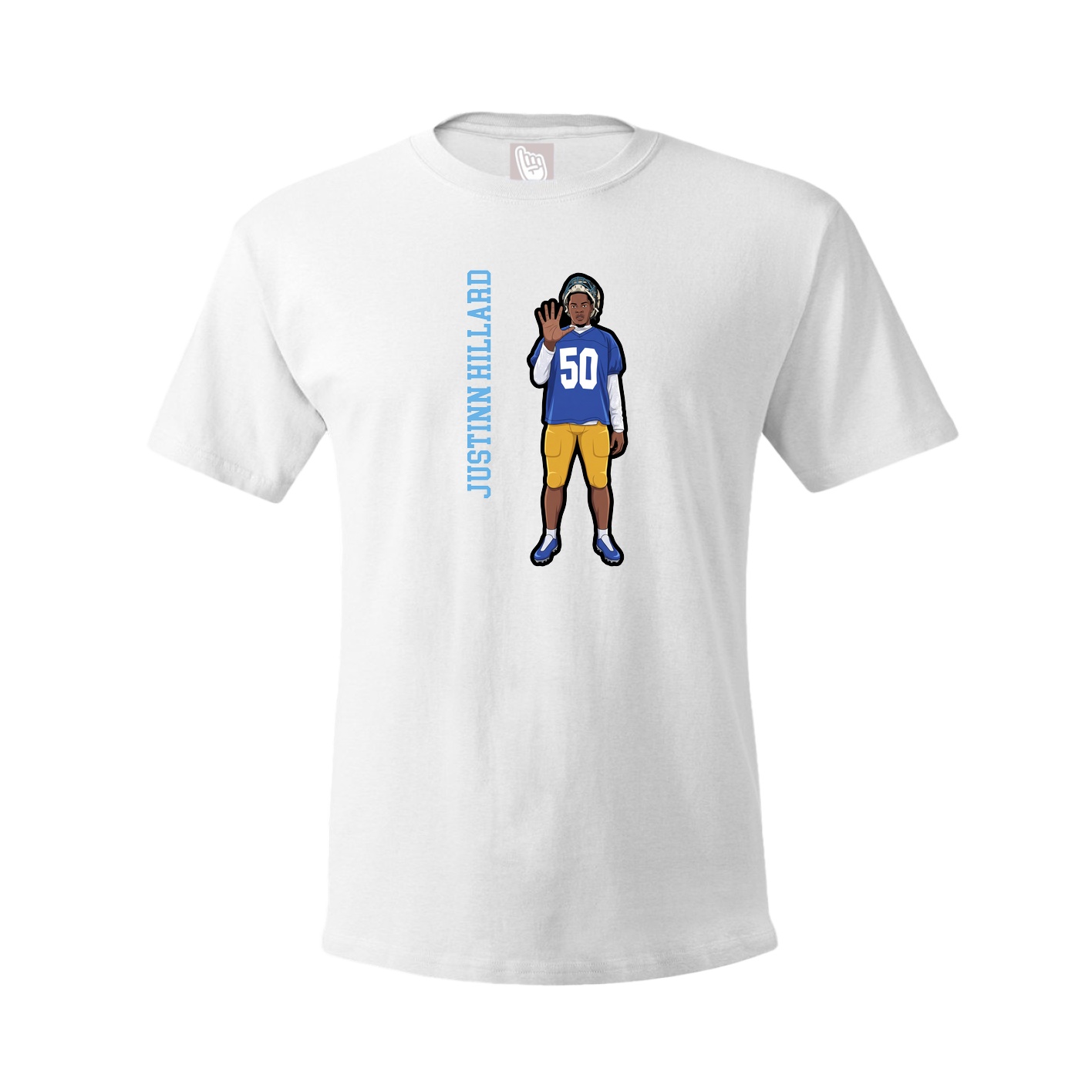 Tee — Name Vertical in White