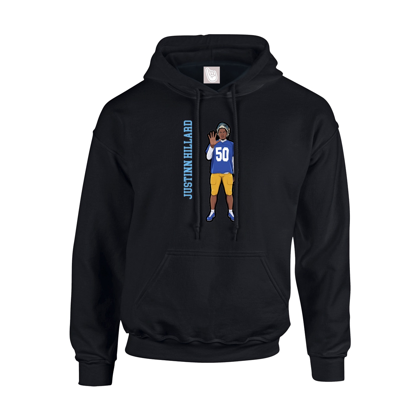 Youth Hoodie — Name Vertical in Black
