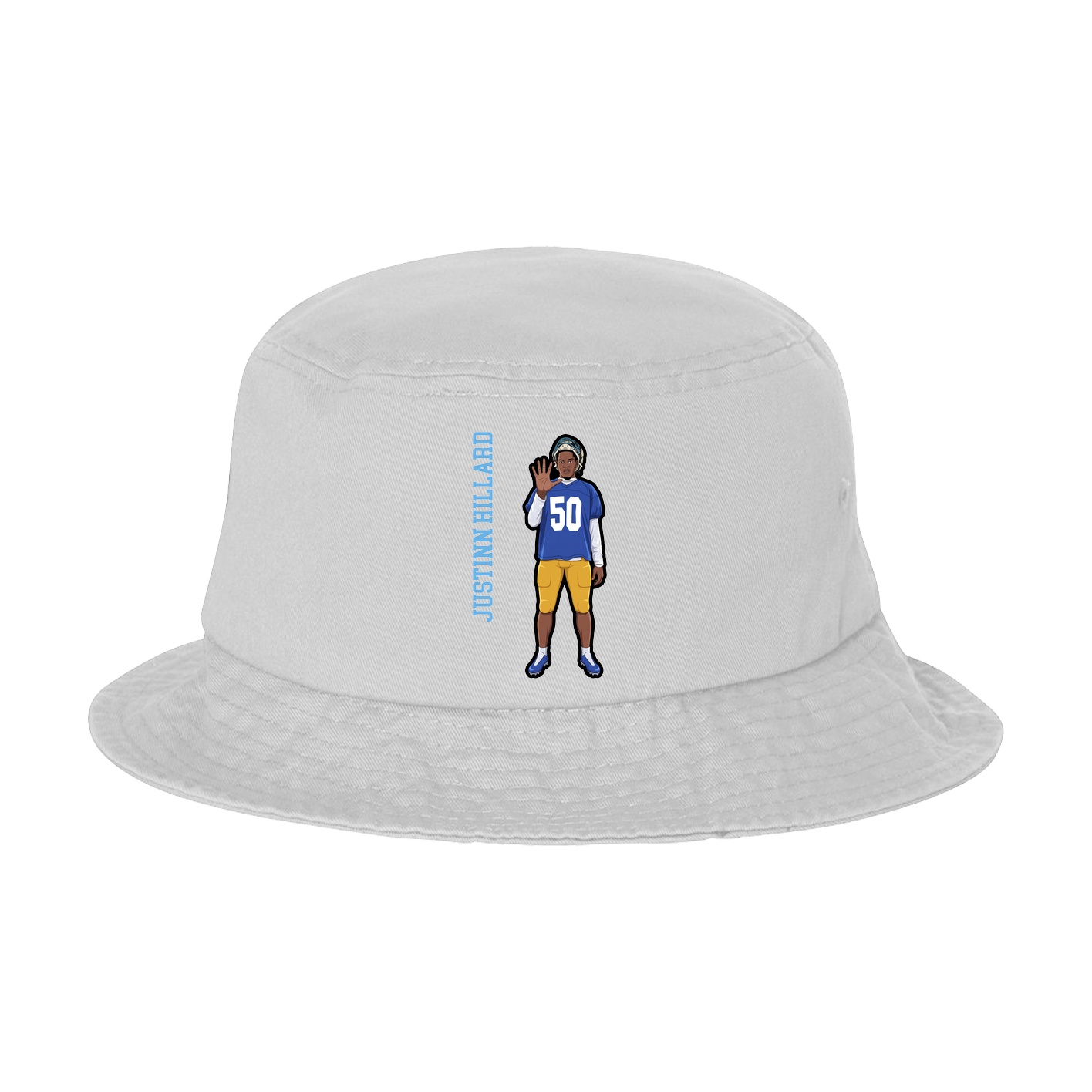 Bucket Cap — Name Vertical in White