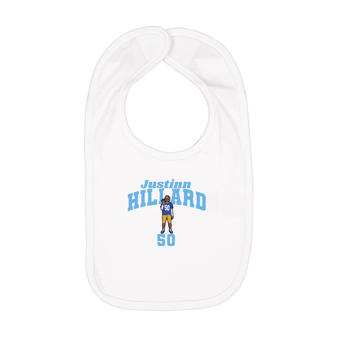 Infant Bib — Signature Arch in White