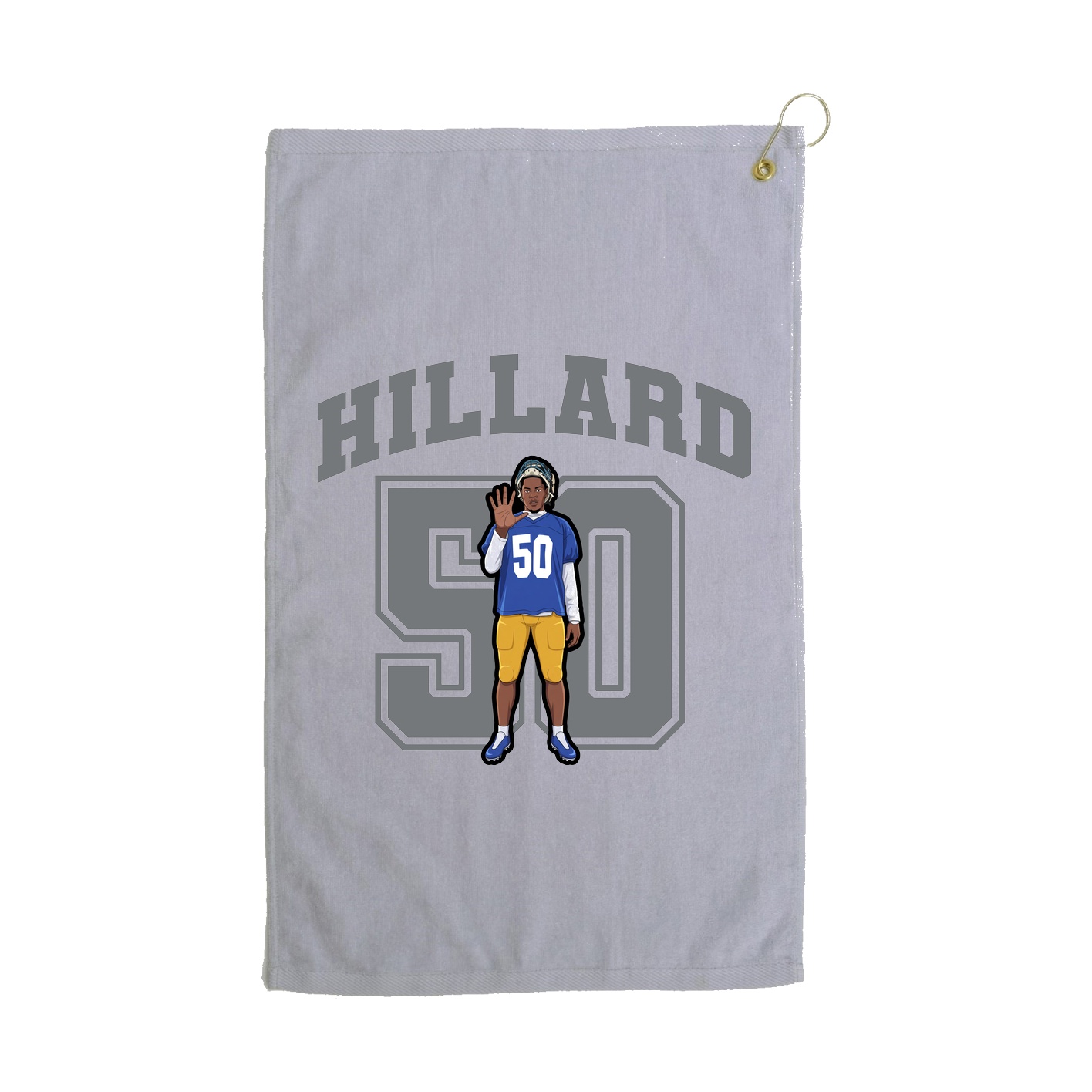Golf Towel — Number in Grey